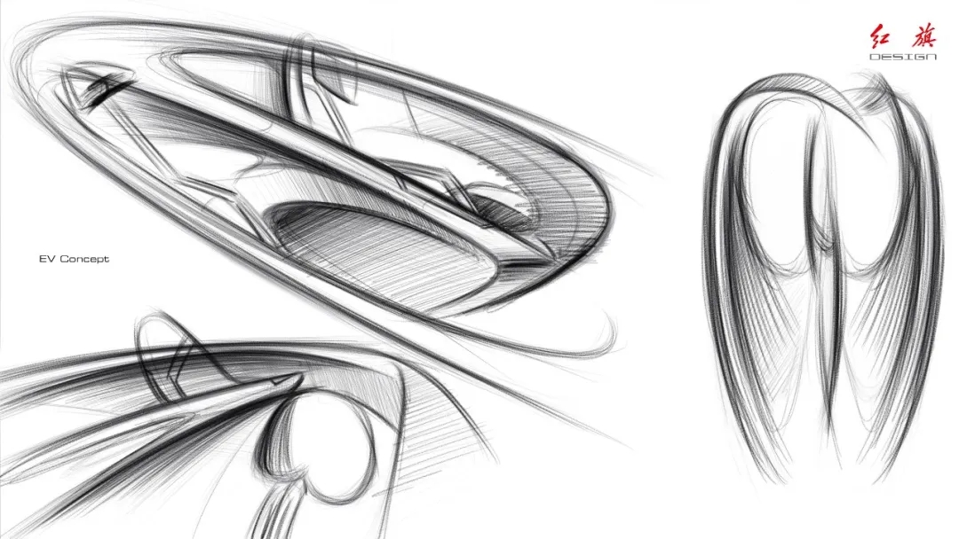 Red flag concept car，red flag，