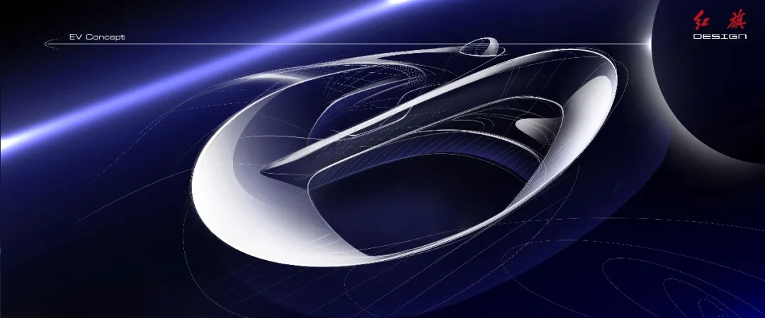 Red flag concept car，red flag，