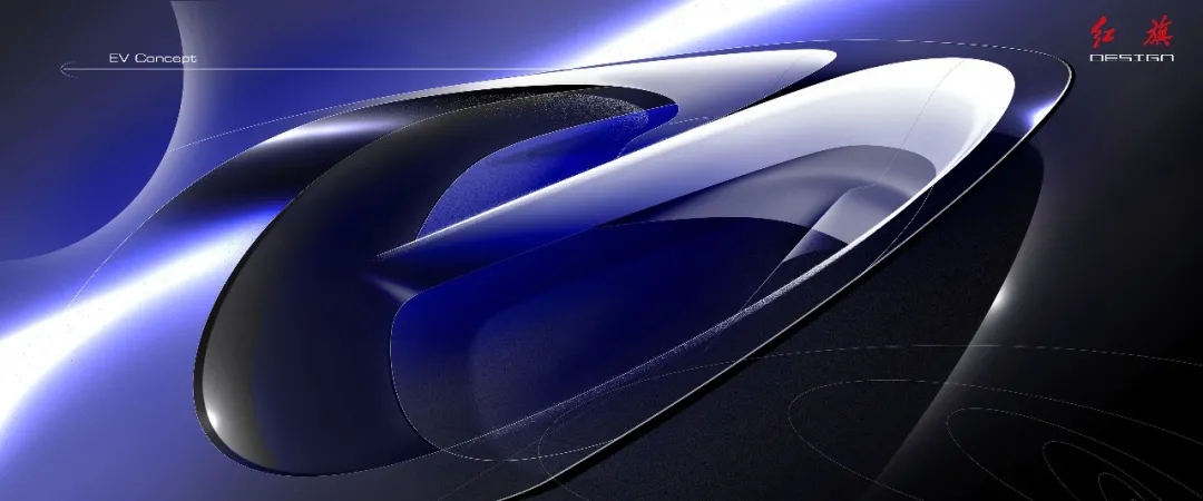 Red flag concept car，red flag，