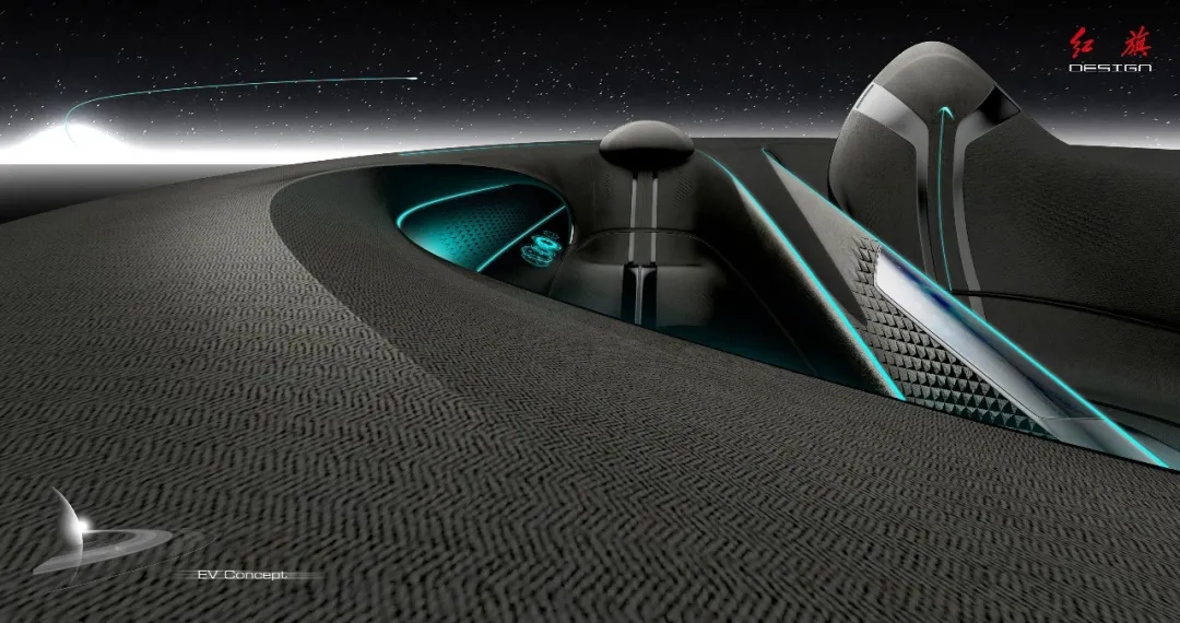 Red flag concept car，red flag，