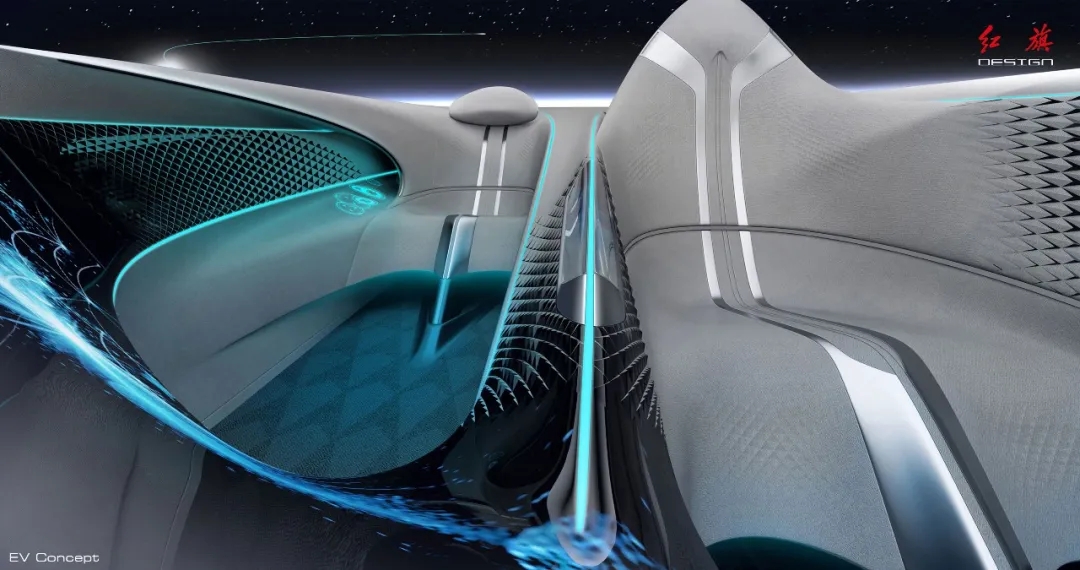 Red flag concept car，red flag，