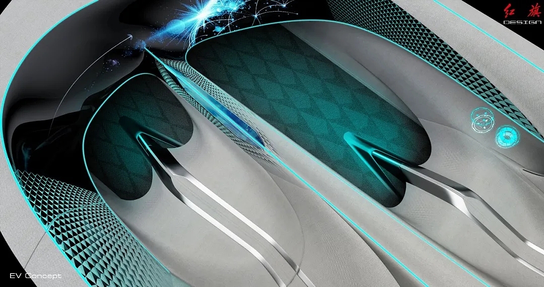 Red flag concept car，red flag，