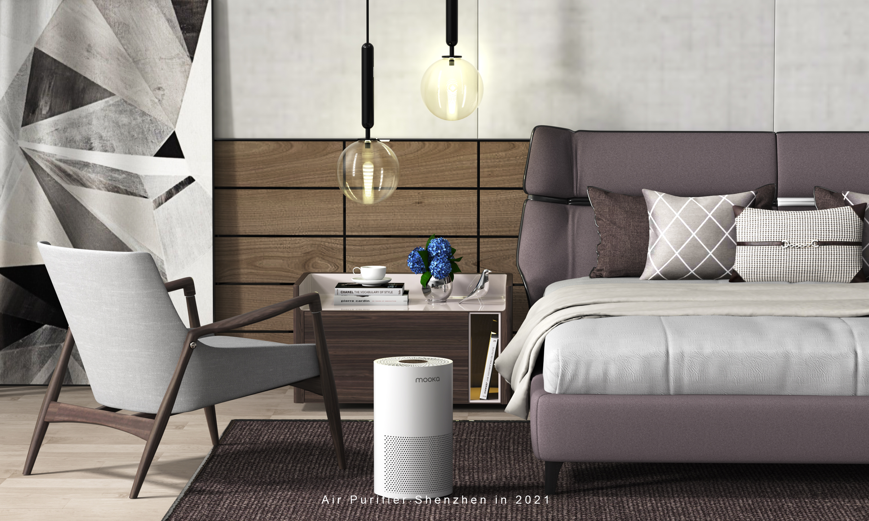 air cleaner，Product rendering，Amazon，3D modeling，Scene rendering，