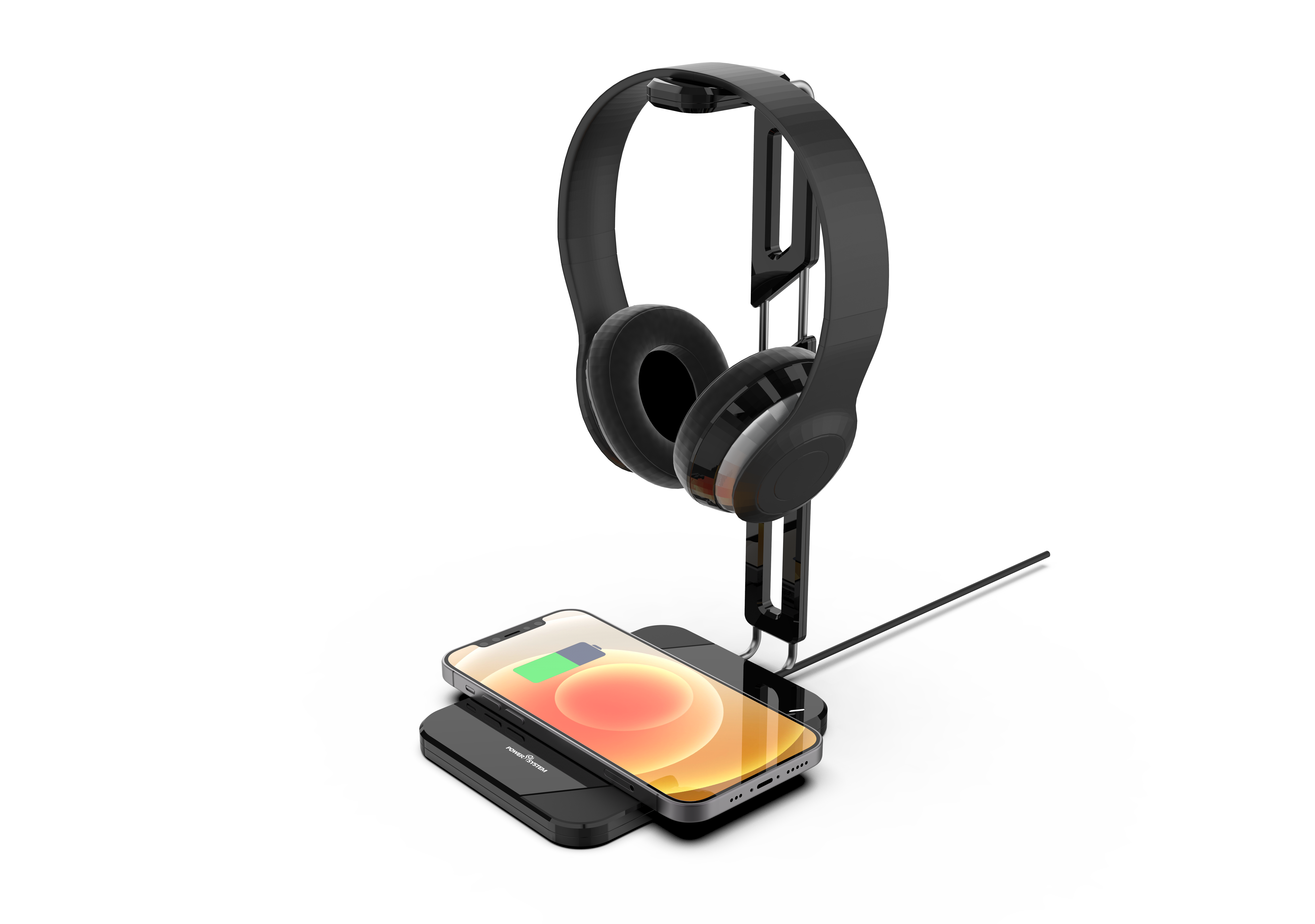 Wireless charging earphone bracket，