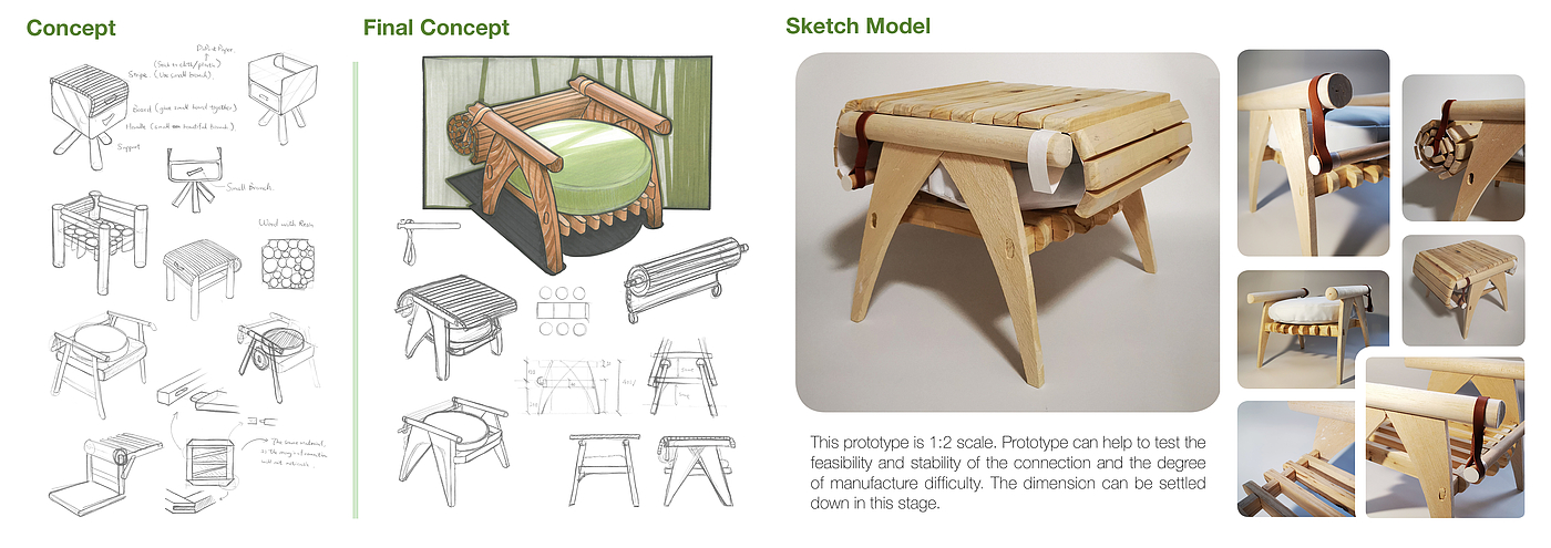 可拆卸，椅子，可折叠，环保，Prototype，架子，