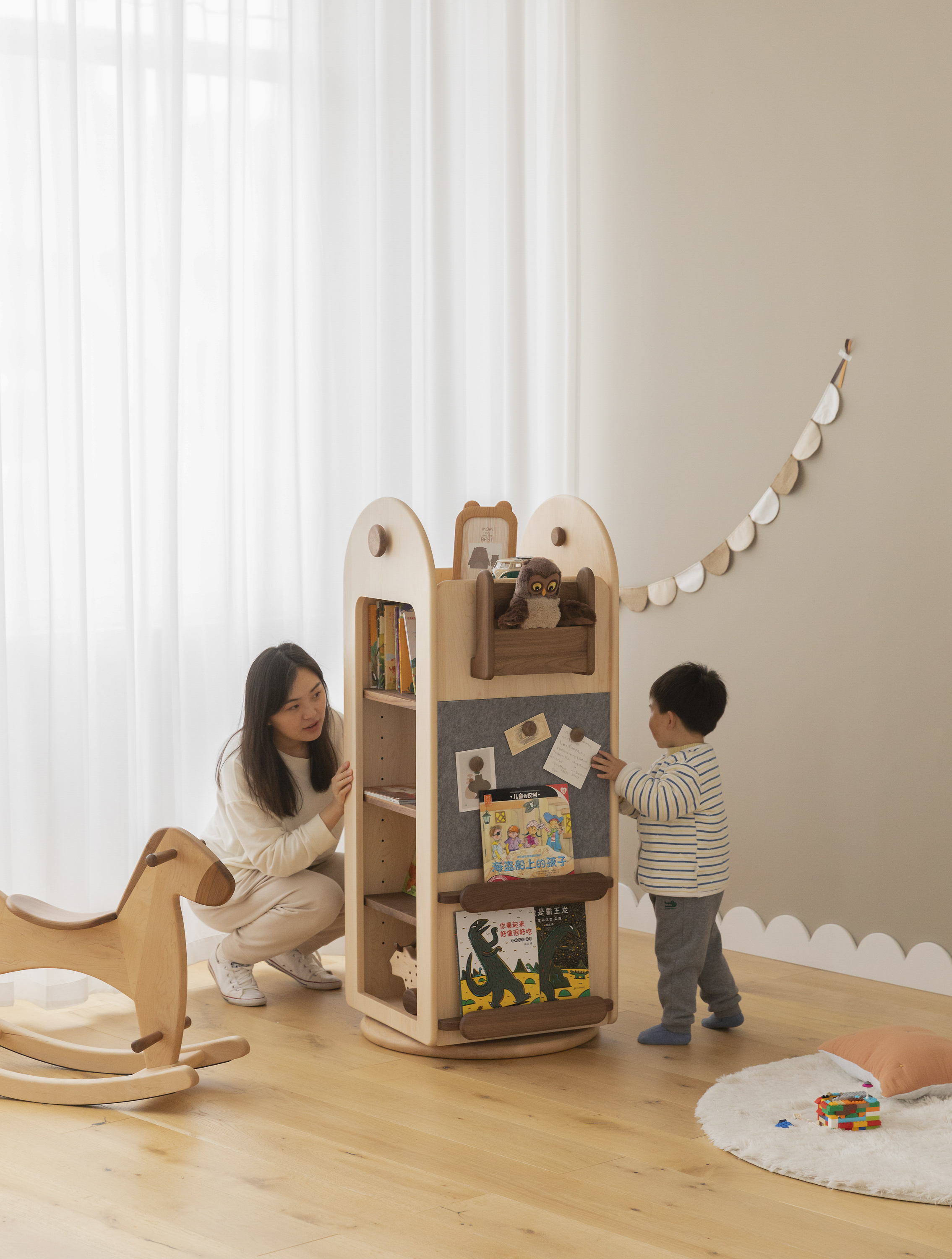 Children's furniture，bookshelf，Bookcase，Solid wood furniture，furniture design ，Home design，Hand cabinet，Toy cabinet，