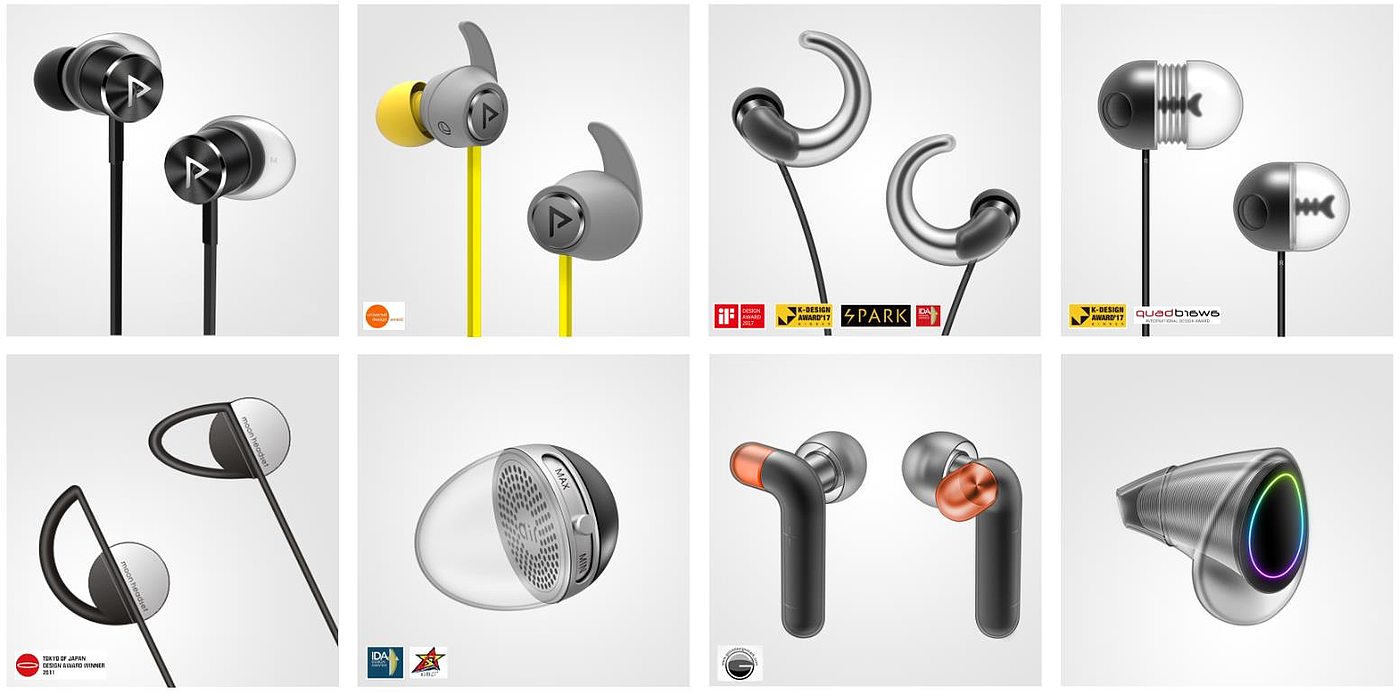 Germany if，American spark Silver，anchor，New moon sports headset，