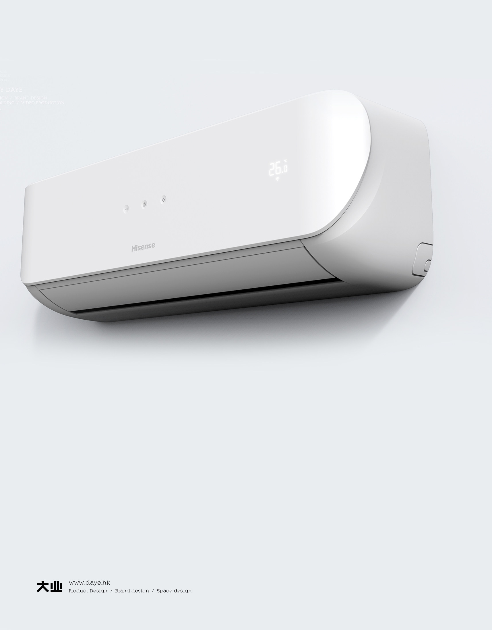 Daye design，industrial design，product design，air conditioner，Hanging type air conditioner，