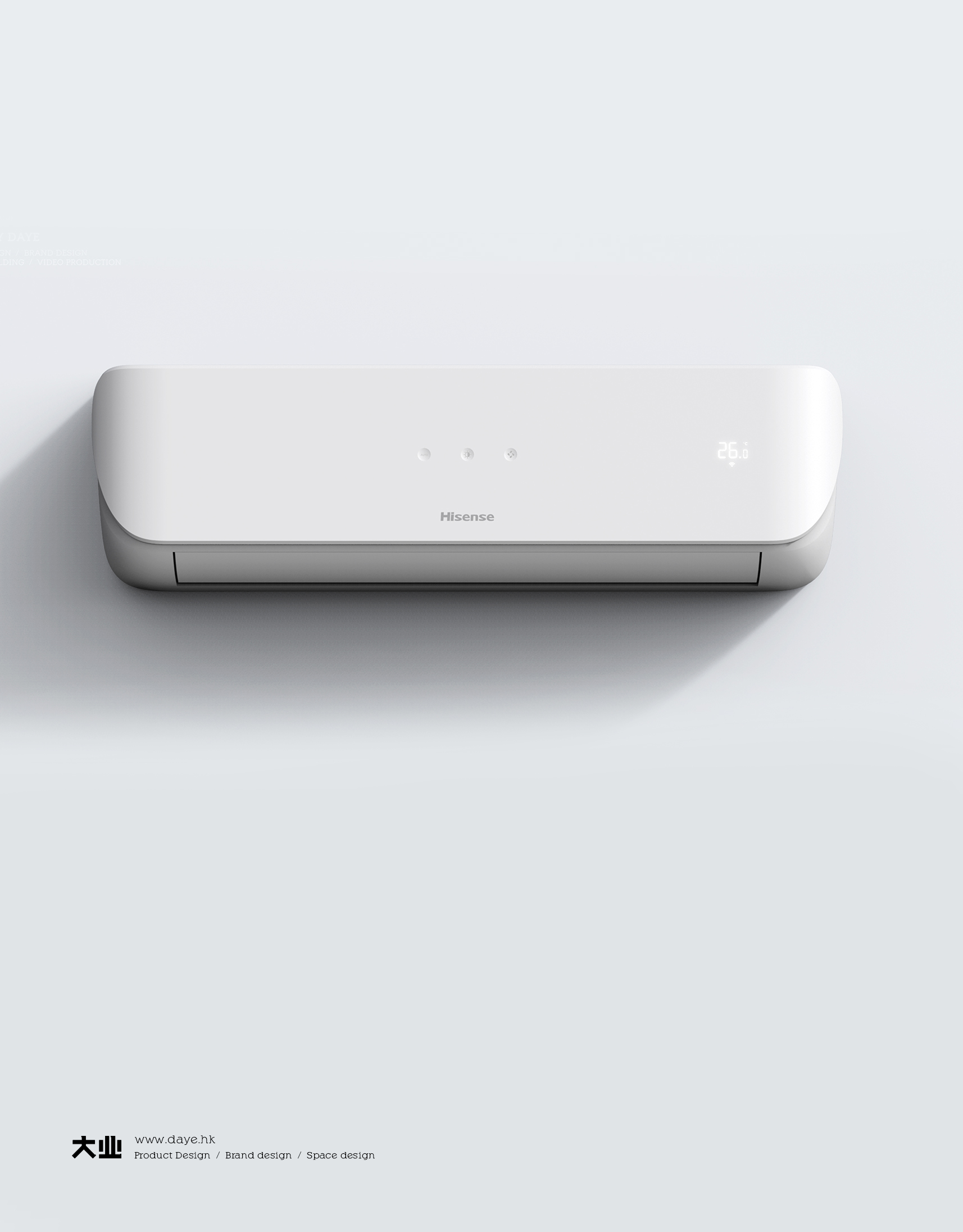 Daye design，industrial design，product design，air conditioner，Hanging type air conditioner，