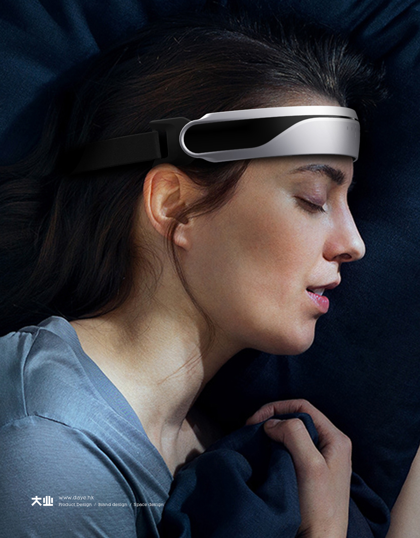 Headgear，wearable devices ，Intelligent sleep，Physical monitoring，Daye design，industrial design，product design，