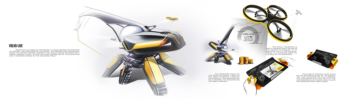 Volvo，bionics，Concept excavator，Cool，