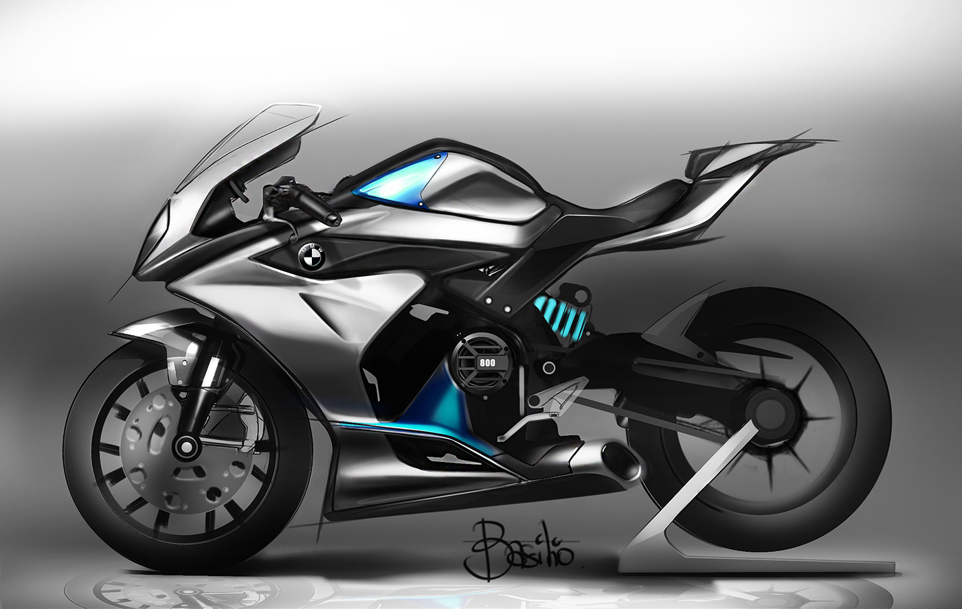 motorcycle，Cool，Hand drawn，vehicle，
