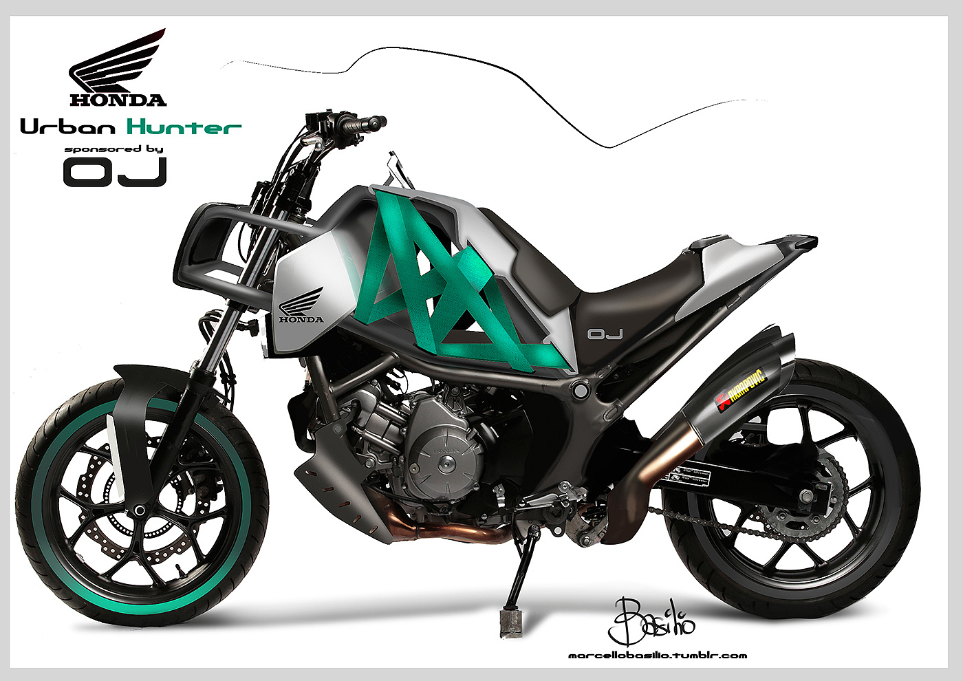 motorcycle，Cool，Hand drawn，vehicle，