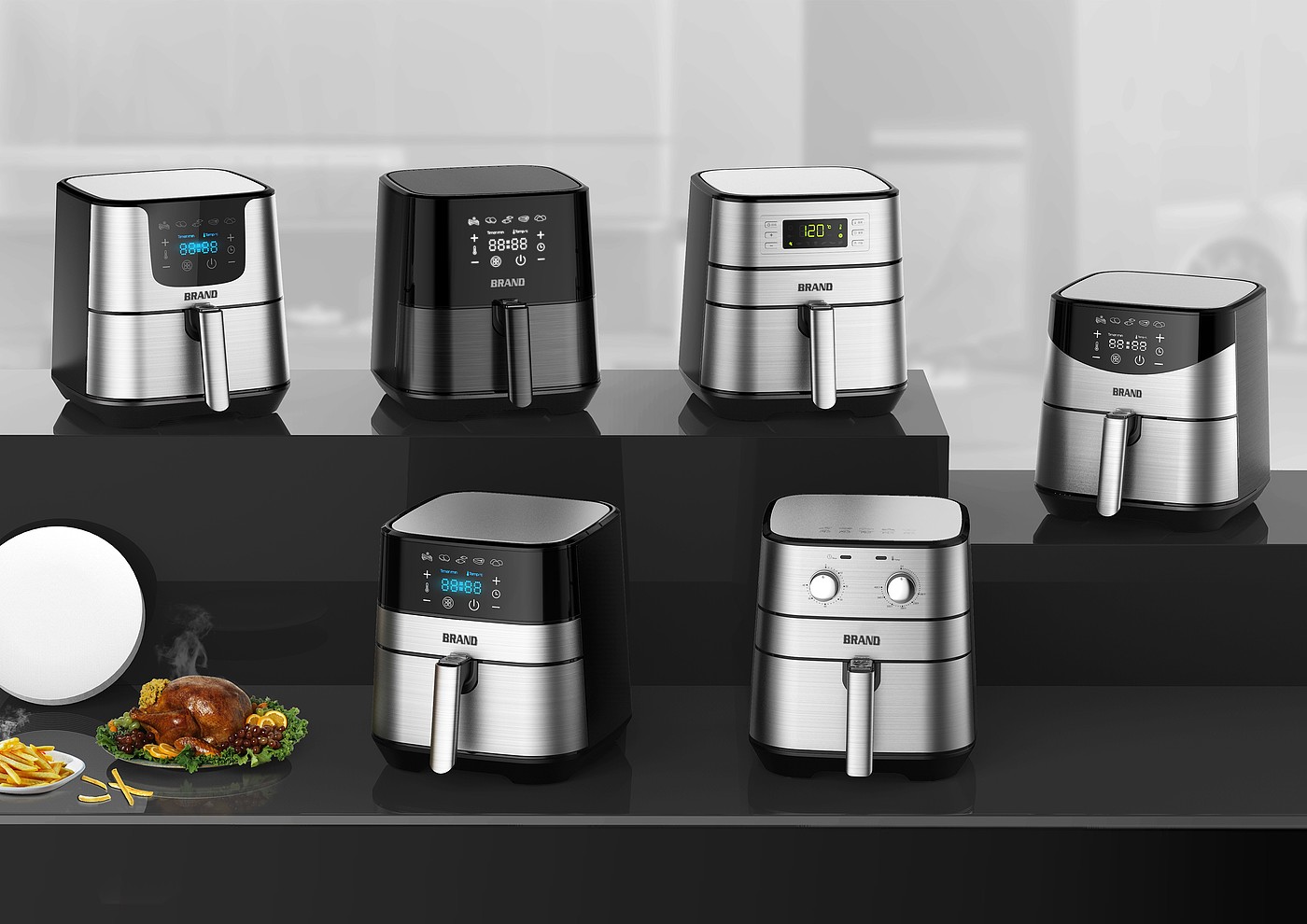 2020 contemporary good design，Air fryer，Tianxi kitchen electricity，Zhongyi industrial design，