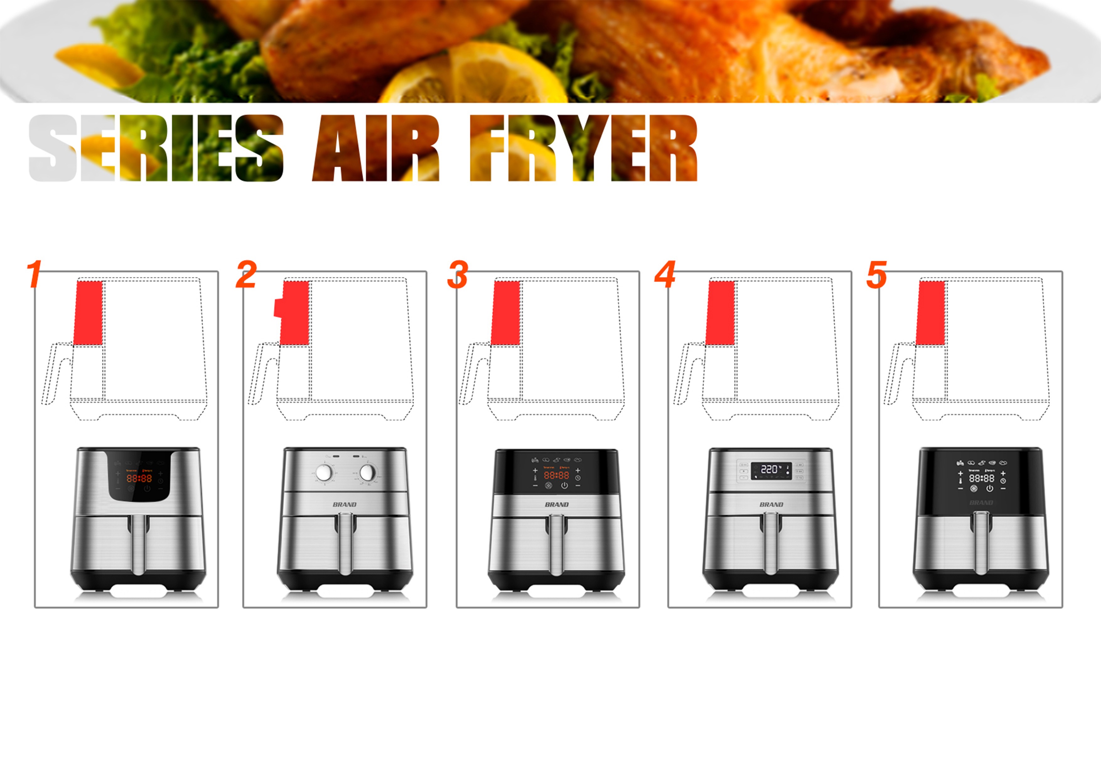 2020 contemporary good design，Air fryer，Tianxi kitchen electricity，Zhongyi industrial design，