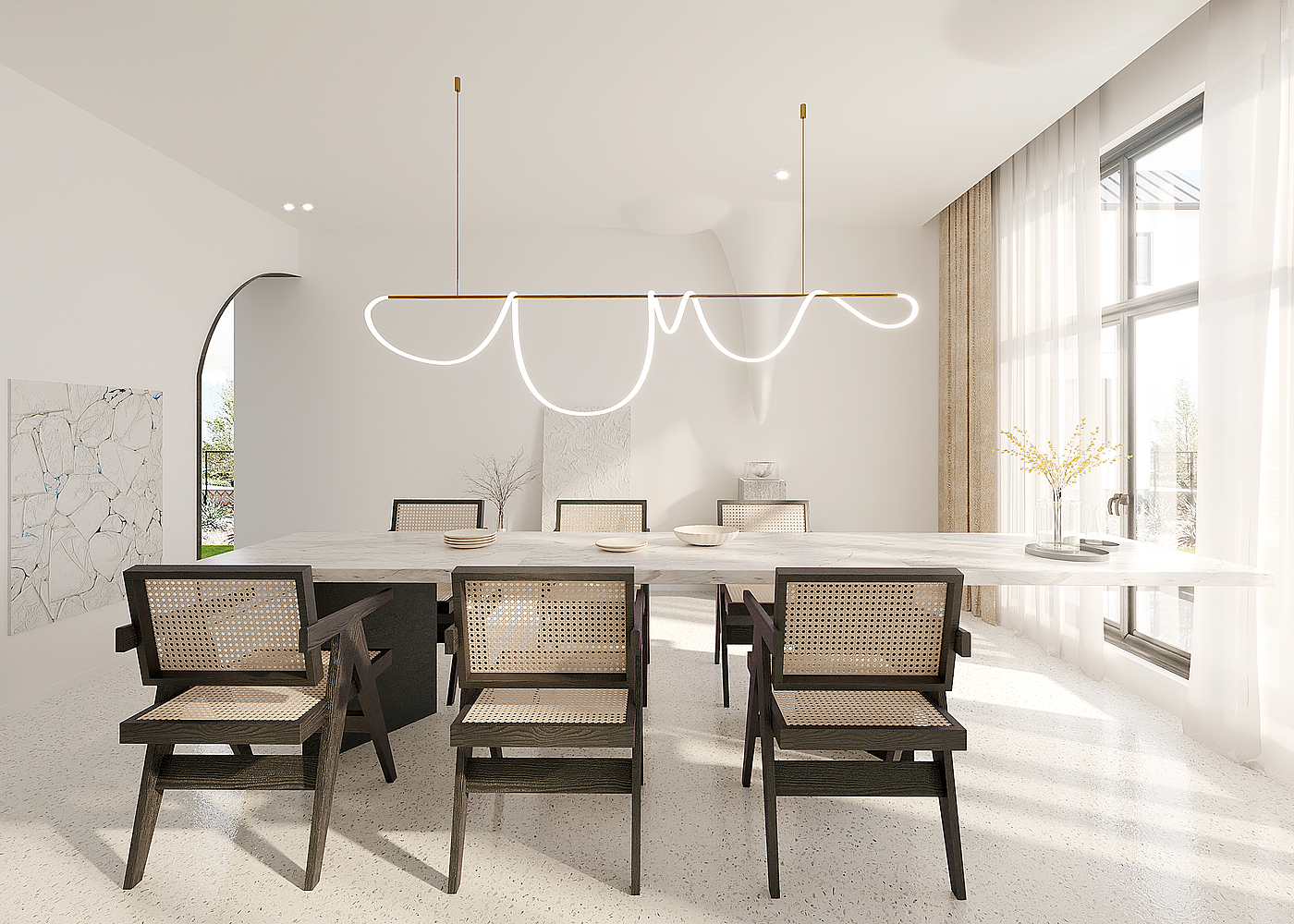 villa，Villa model room，Residential space，Minimalist housing，