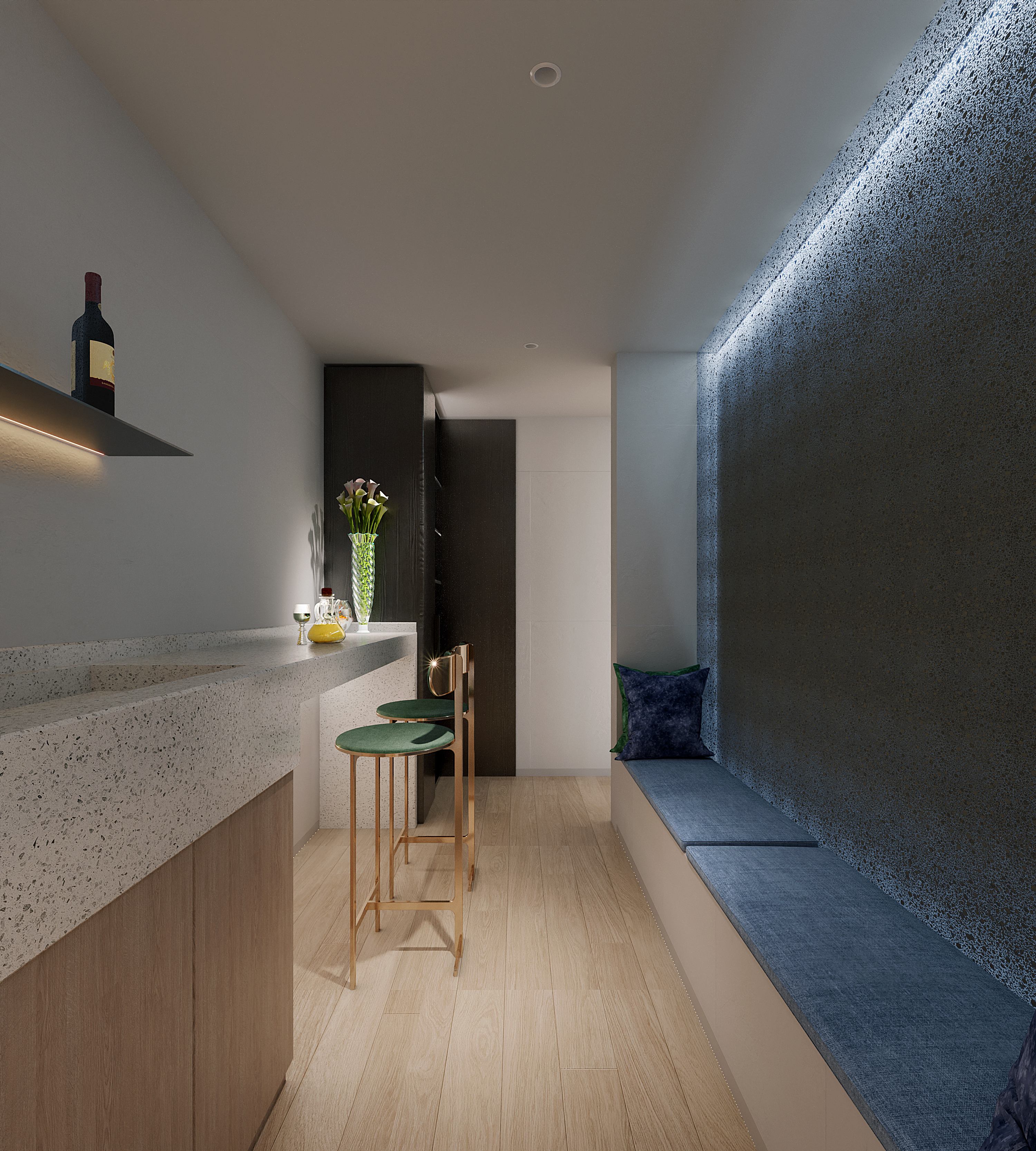 villa，Villa model room，Residential space，Minimalist housing，