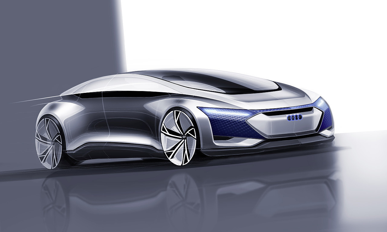 Driverless car，audi，electric vehicle，Auto Show，Concept car design，
