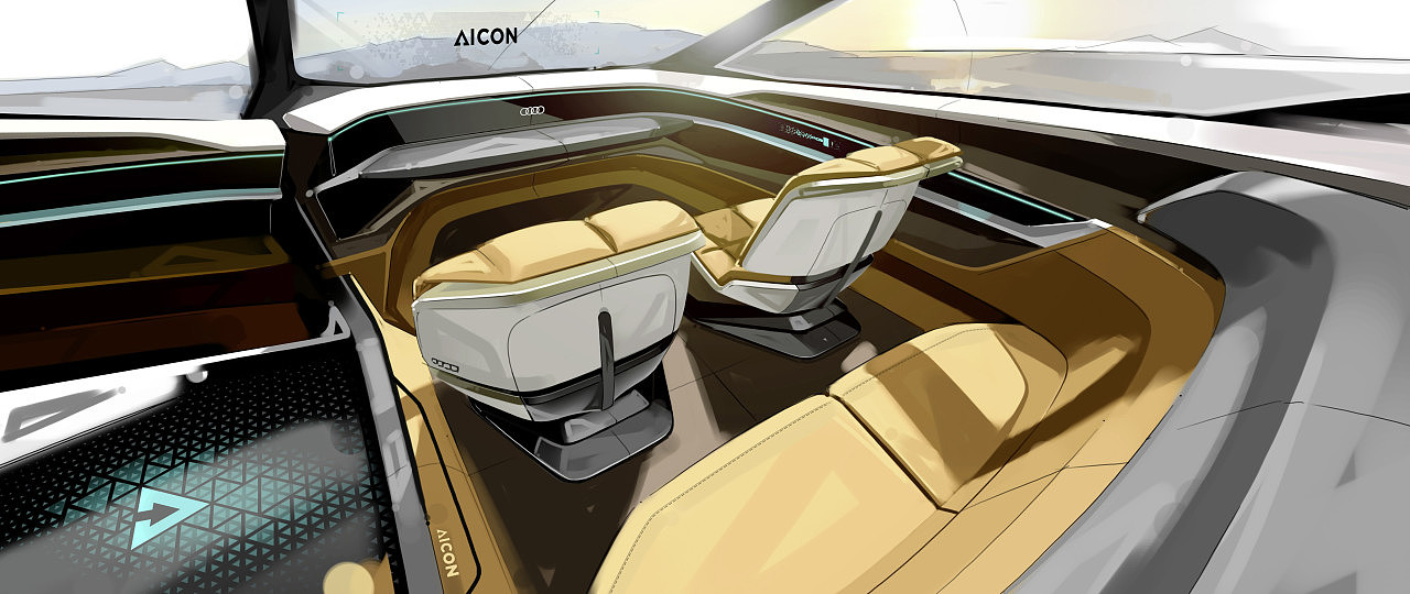 Driverless car，audi，electric vehicle，Auto Show，Concept car design，