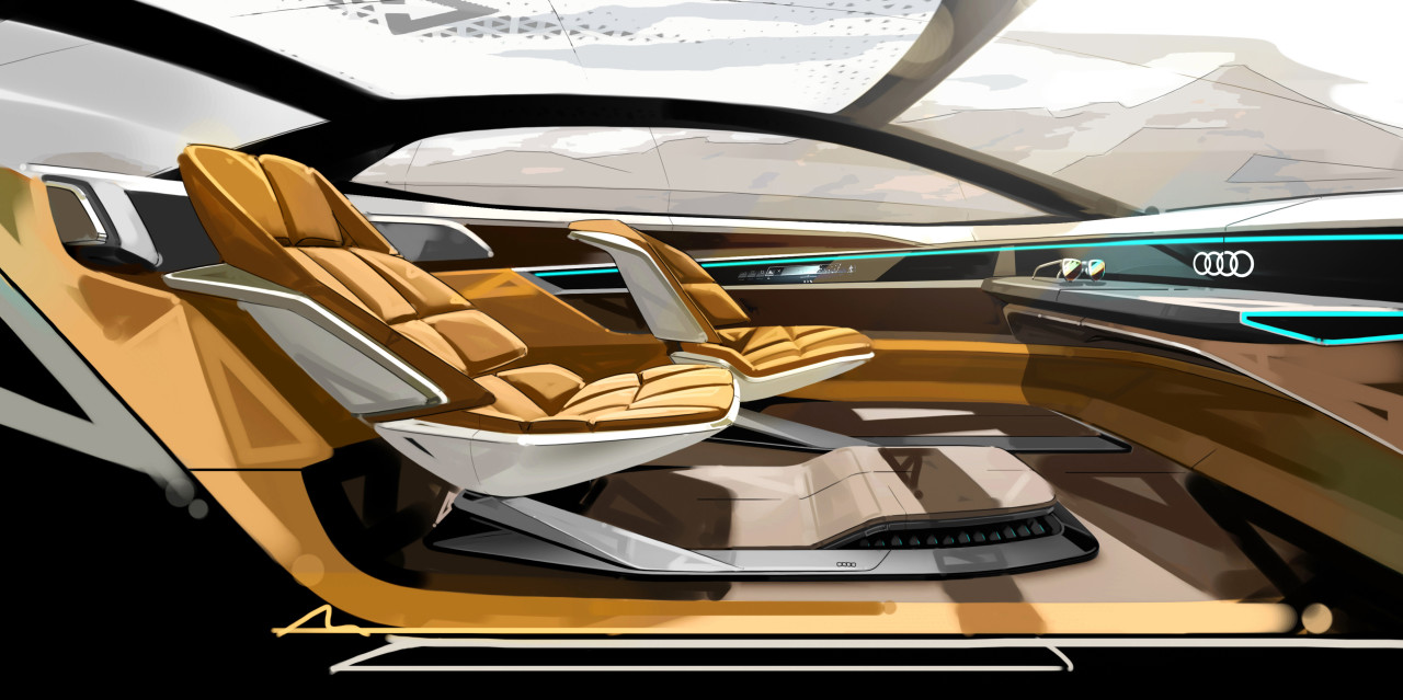 Driverless car，audi，electric vehicle，Auto Show，Concept car design，