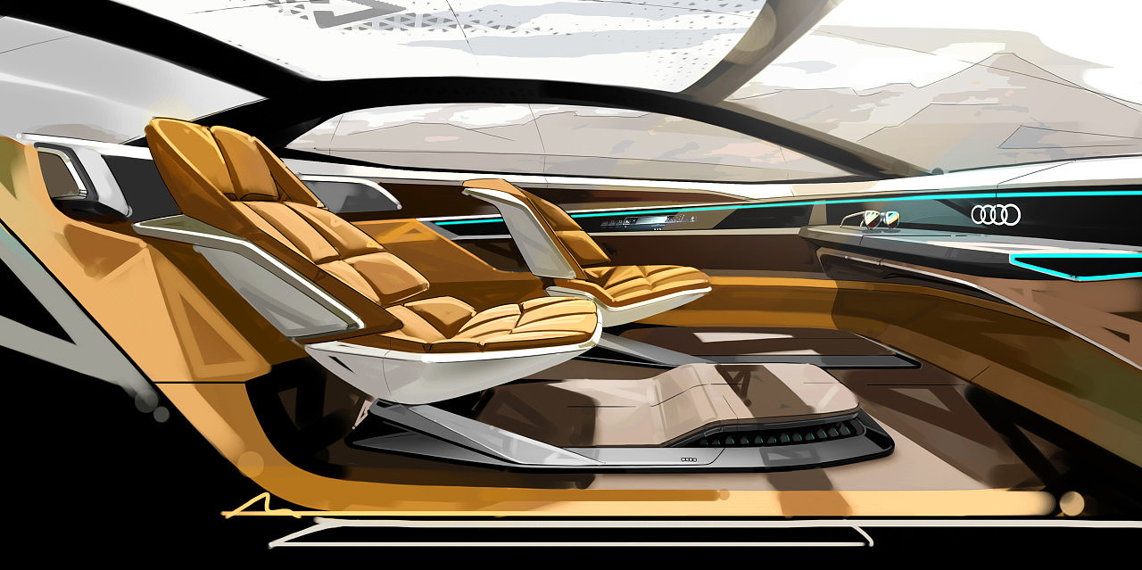 Driverless car，audi，electric vehicle，Auto Show，Concept car design，