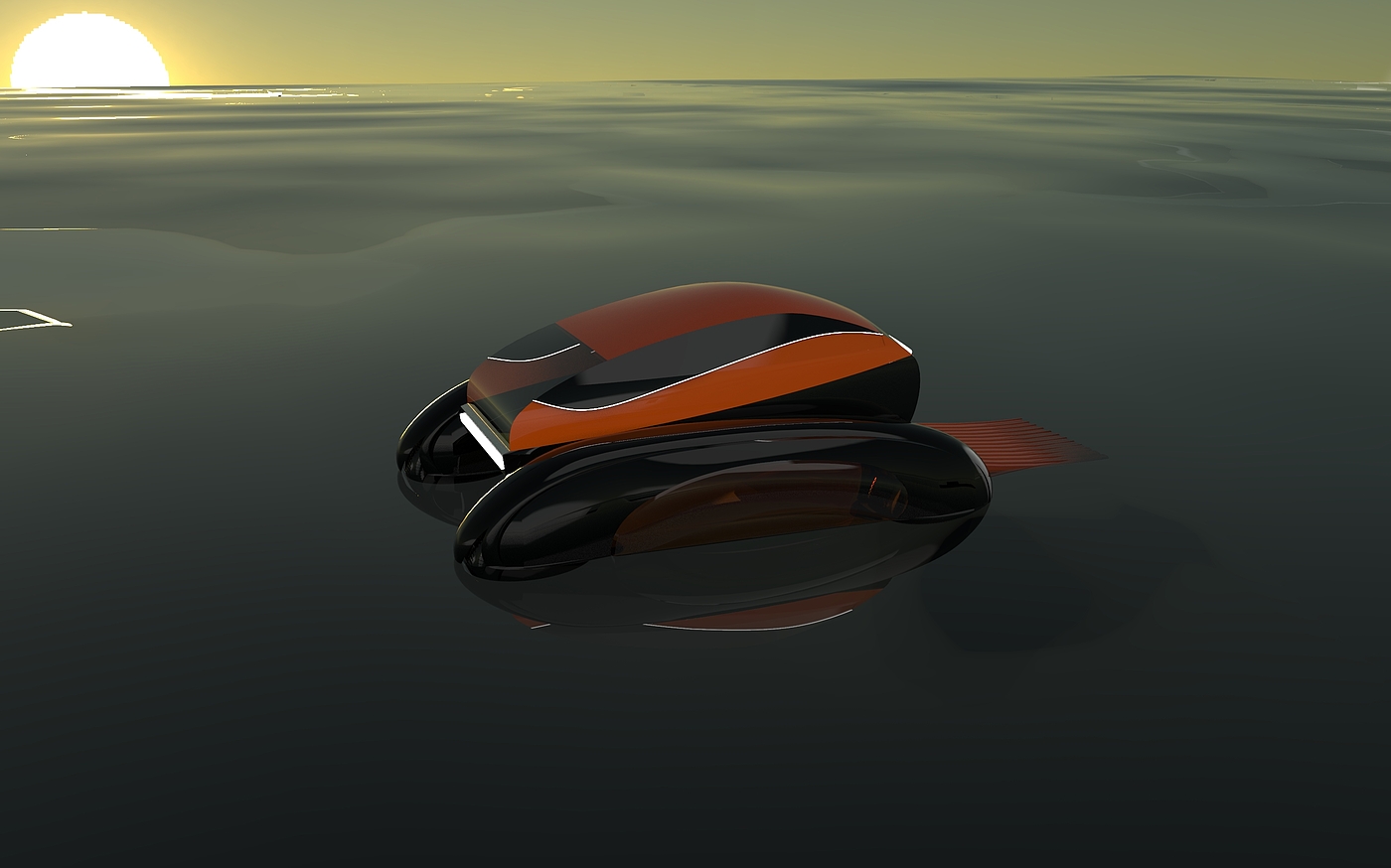 Life saving, bionic, amphibious vehicle，