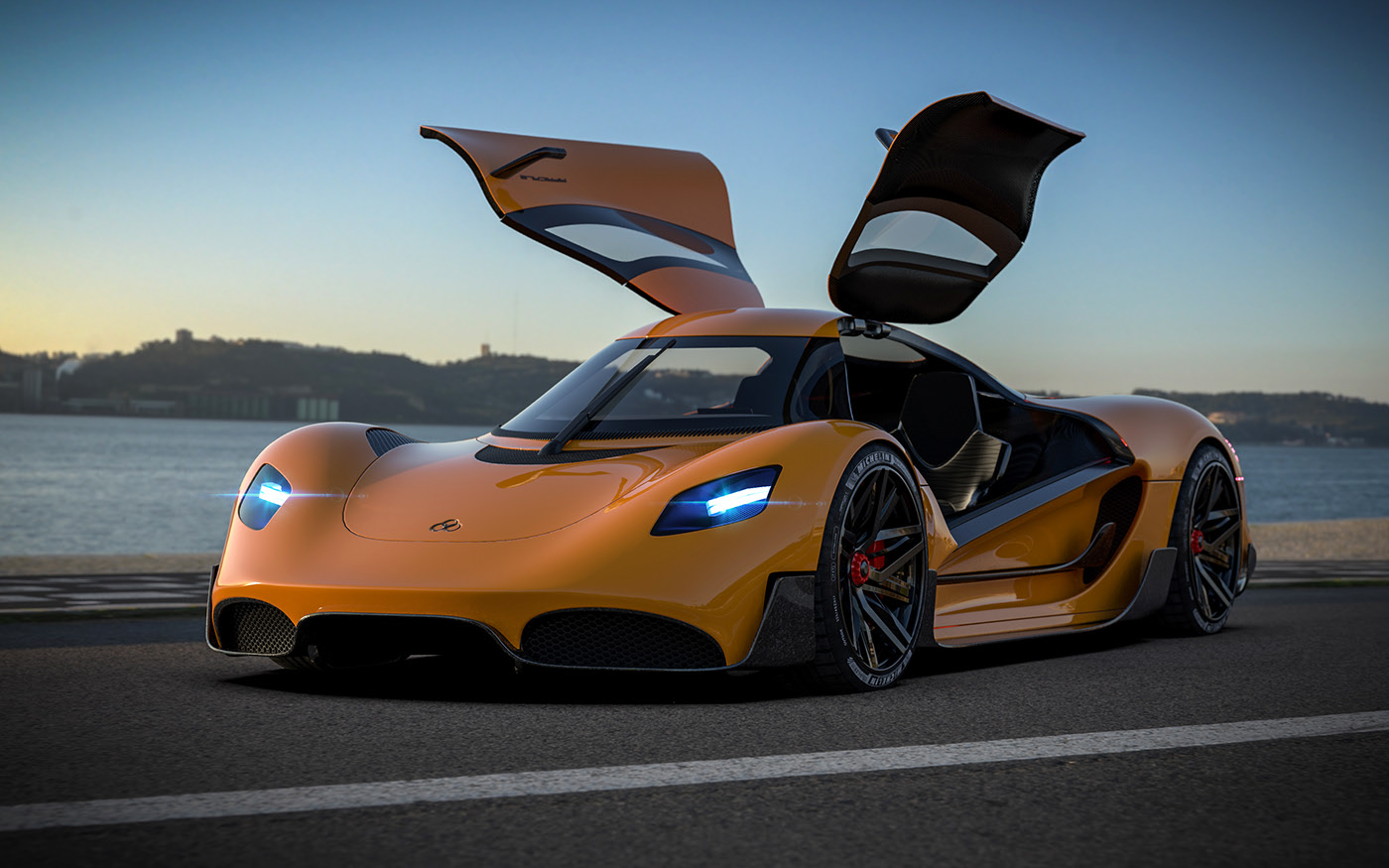 April，Hydrogen electricity concept，carbon fibre，