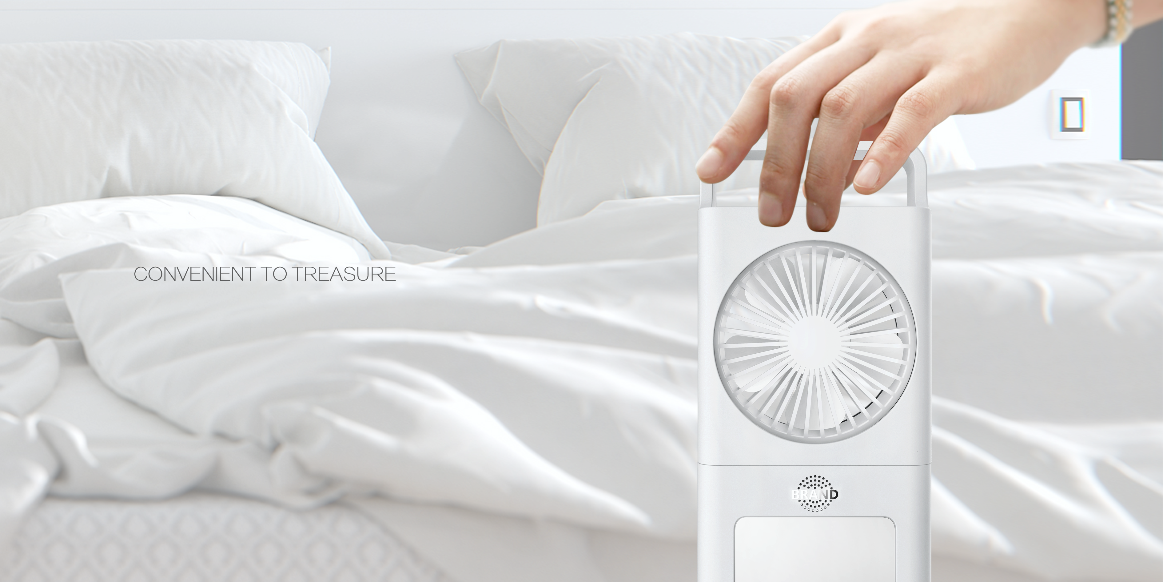 Simple and low-key，Ultrasonic mosquito repellent，Detachable fan，Large capacity power reserve，Searchlight, lighting design，