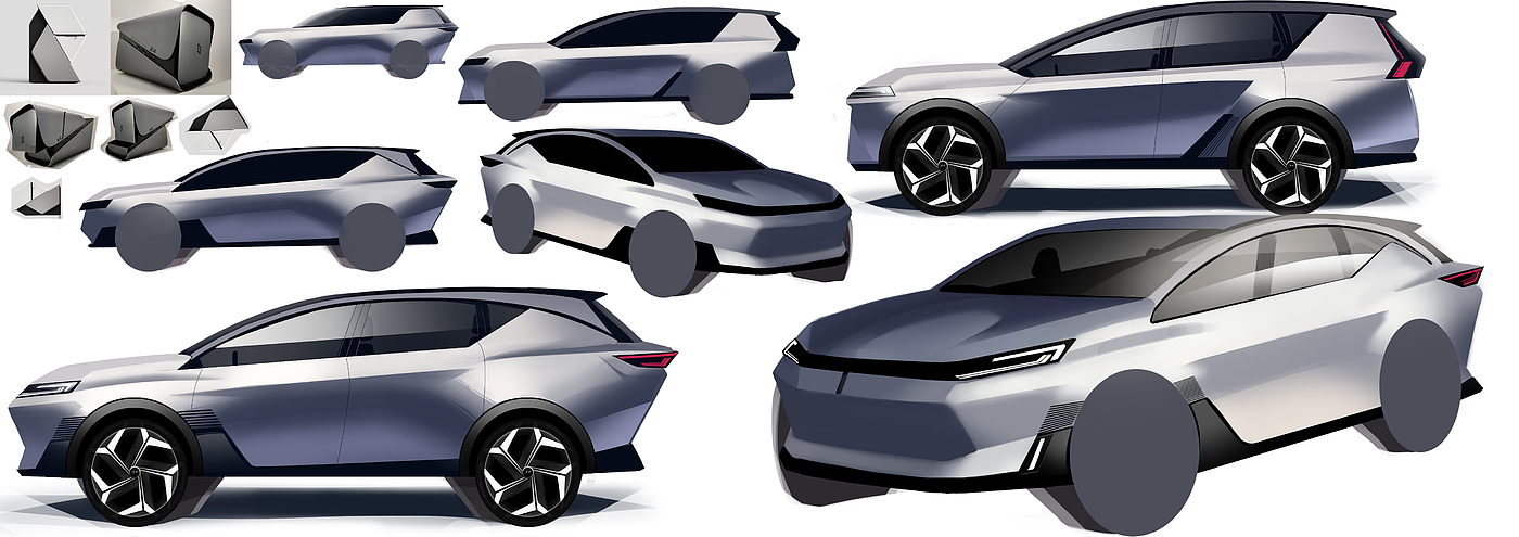 Automobile design，Honda Motor，Peugeot cars，Modern automobile，Illustration，