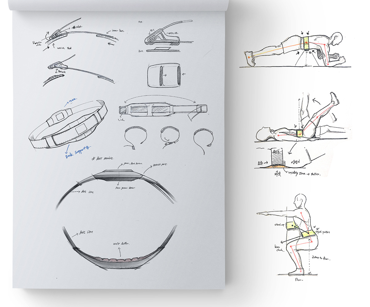 Waist protection，Motion mode，strength，BIND.CO，Automatic adjustment，