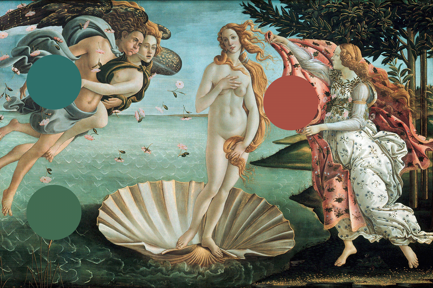 Birth of Venus，colour，lamps and lanterns，painting，