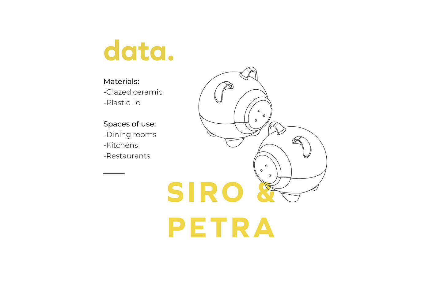 Siro，Petra，调料瓶，陶瓷，釉面，