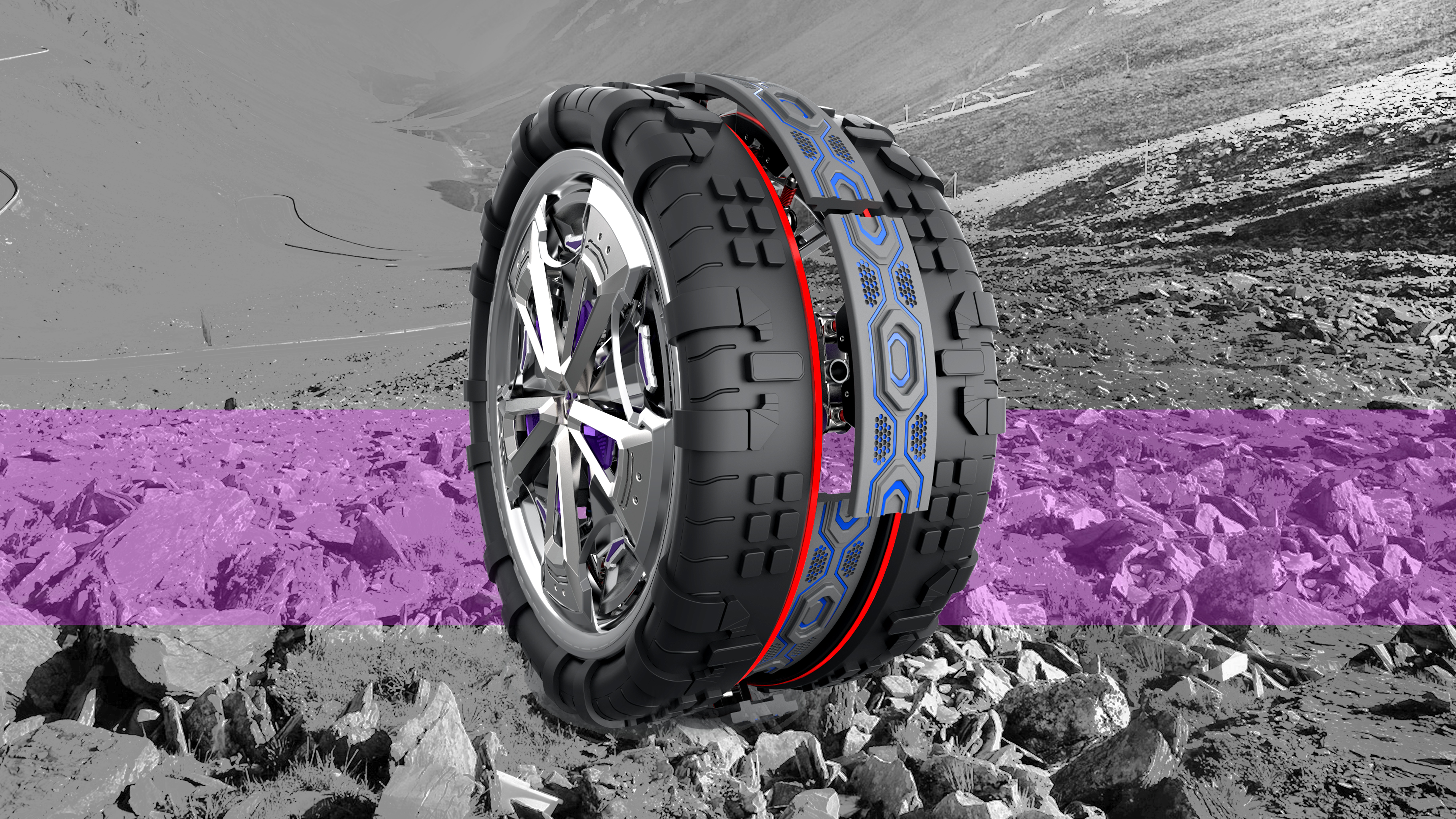 Deformed tire，All terrain，