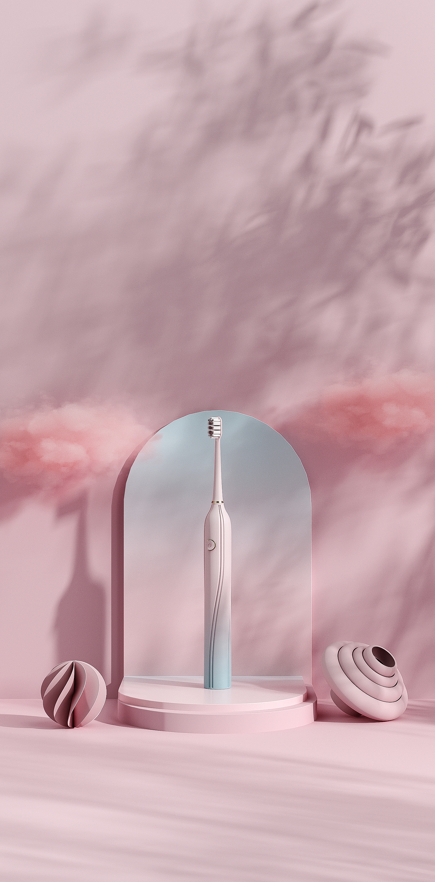 toothbrush，Modeling and rendering，high-end，Fairy design，E-commerce design，