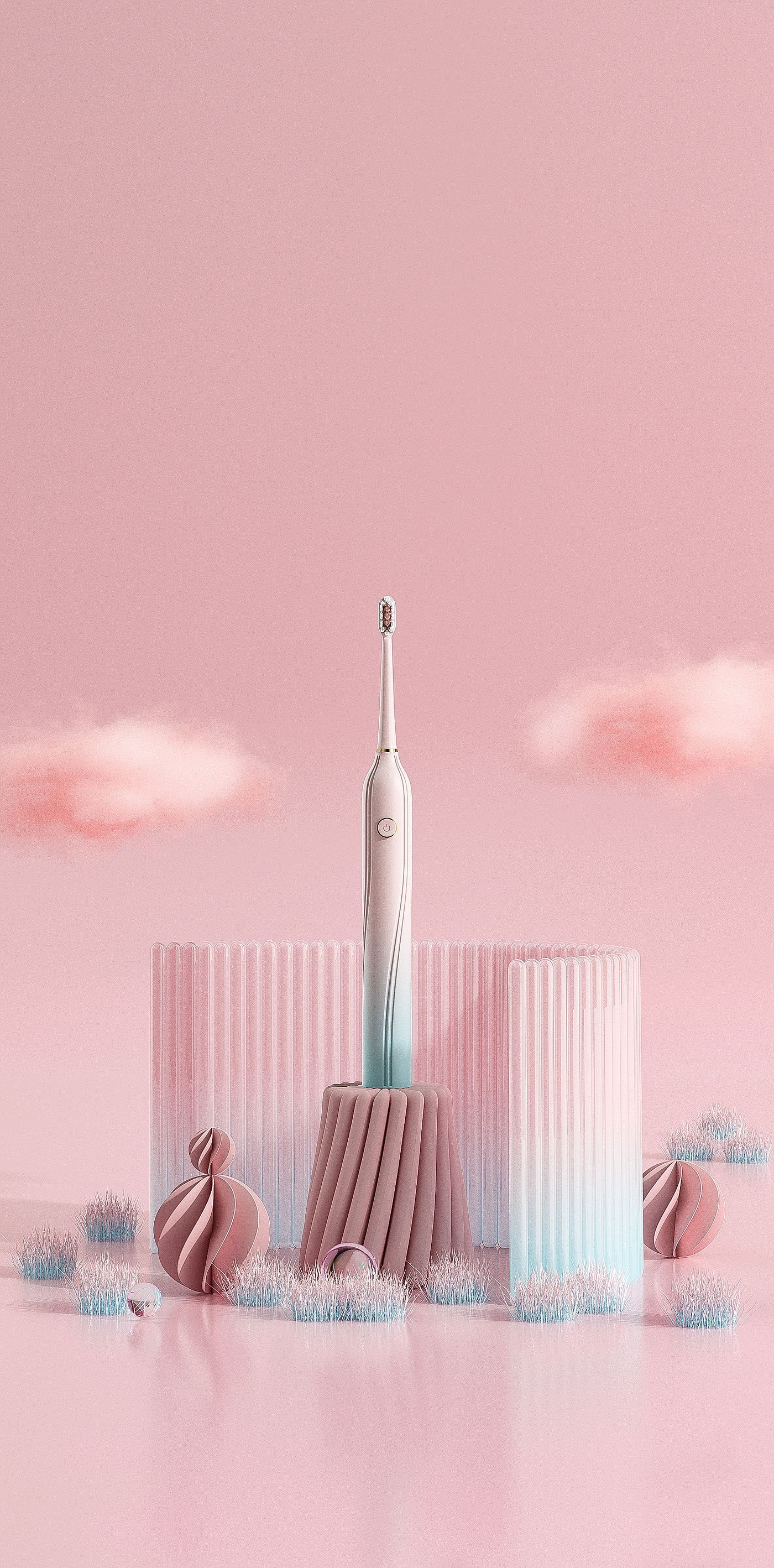 toothbrush，Modeling and rendering，high-end，Fairy design，E-commerce design，