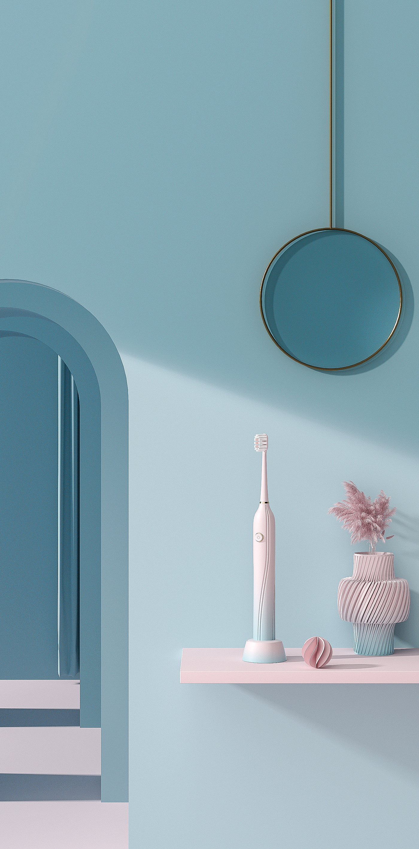 toothbrush，Modeling and rendering，high-end，Fairy design，E-commerce design，