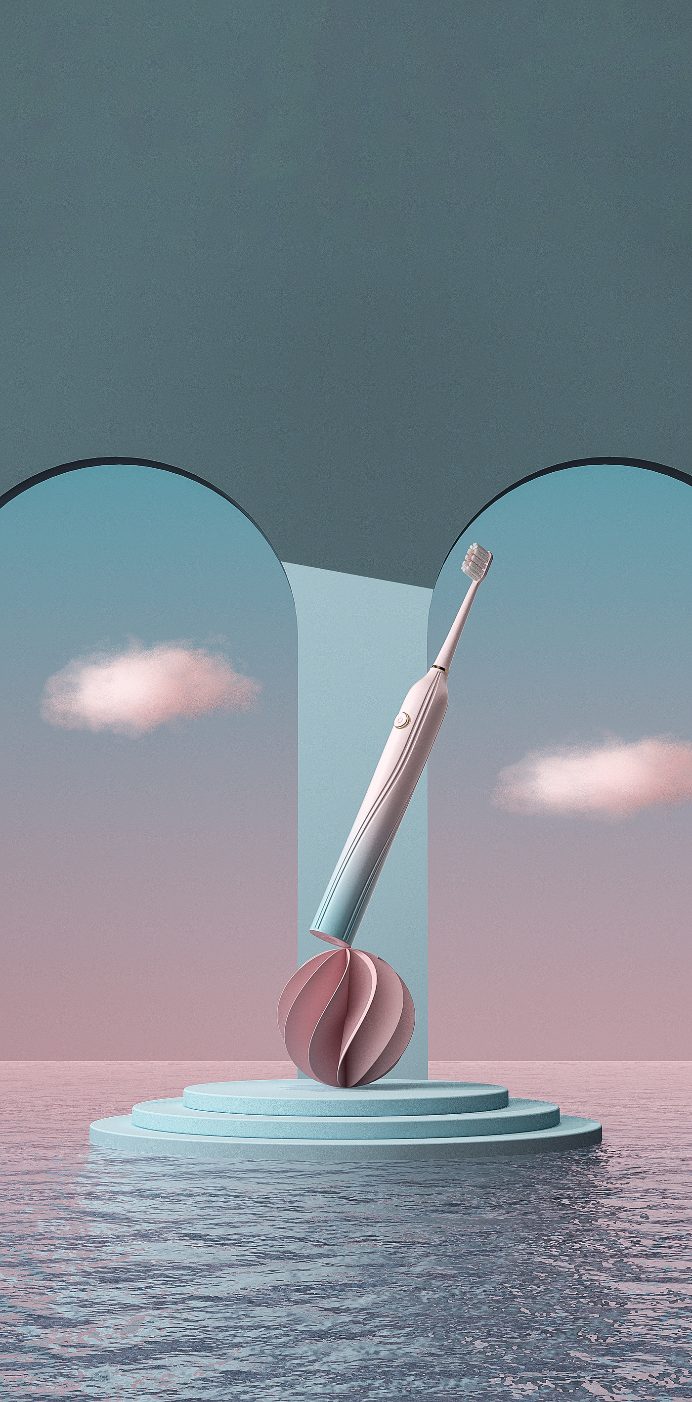 toothbrush，Modeling and rendering，high-end，Fairy design，E-commerce design，