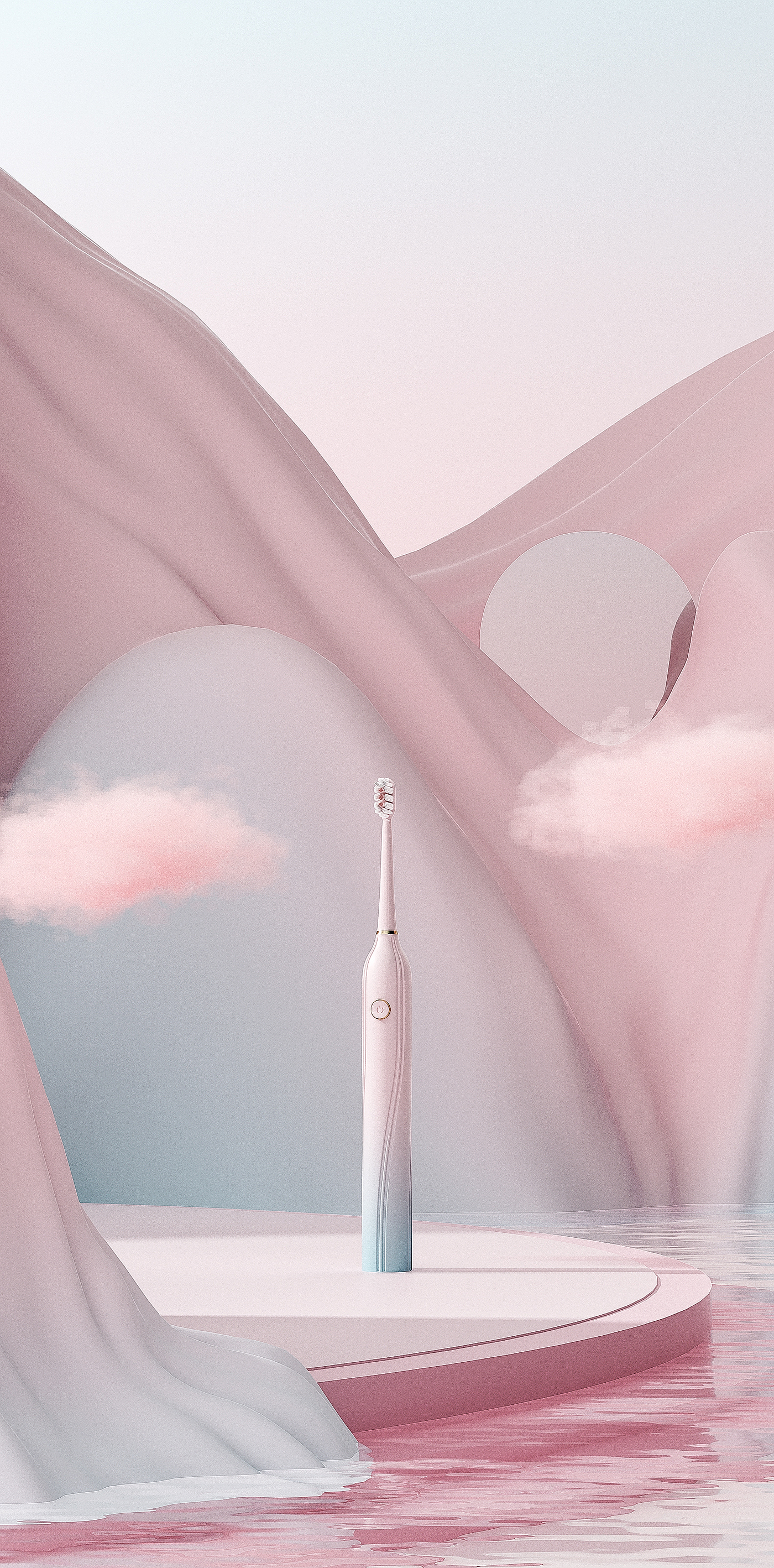 toothbrush，Modeling and rendering，high-end，Fairy design，E-commerce design，