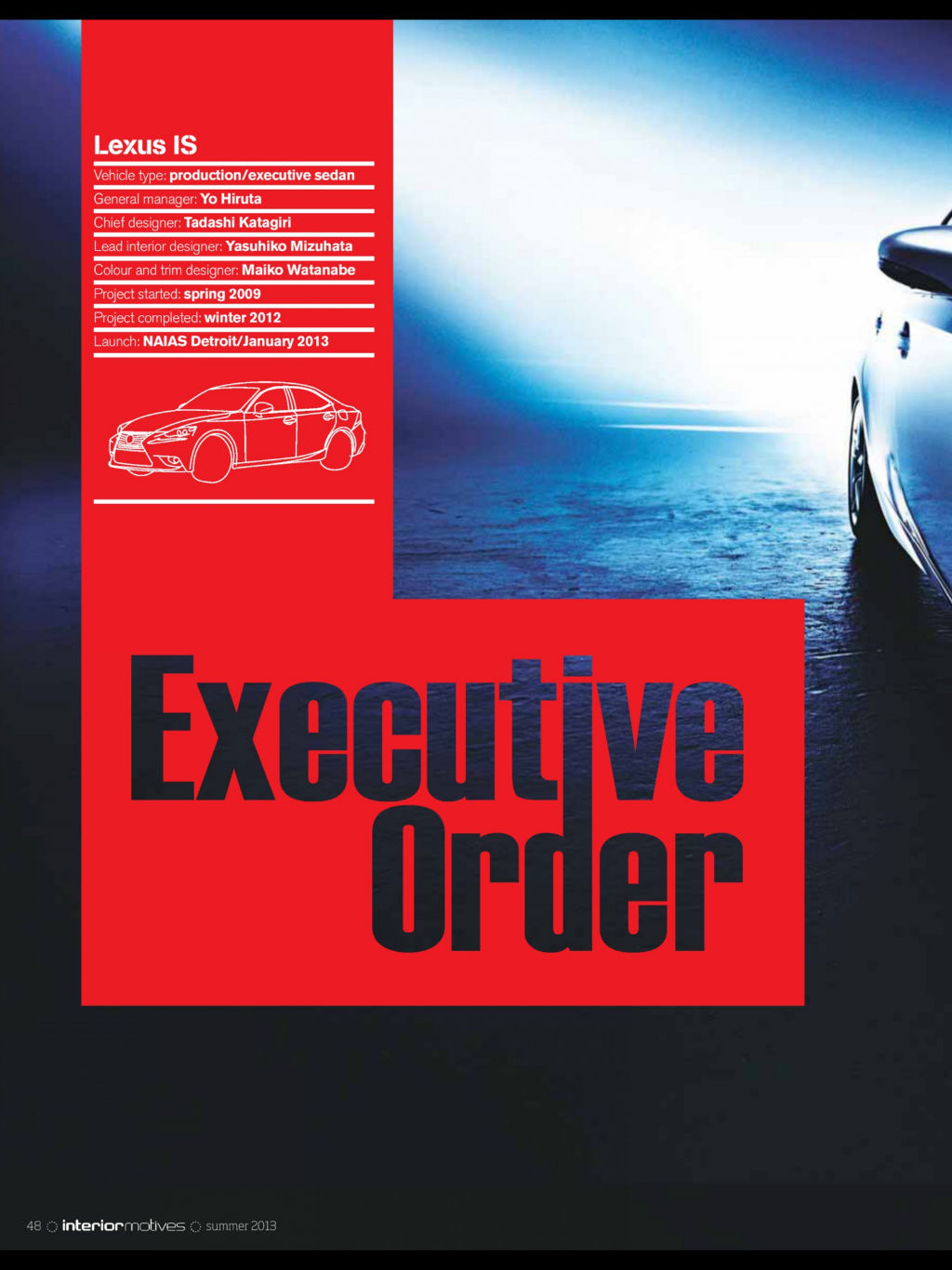 Automotive interior，two thousand and thirteen，magazine，