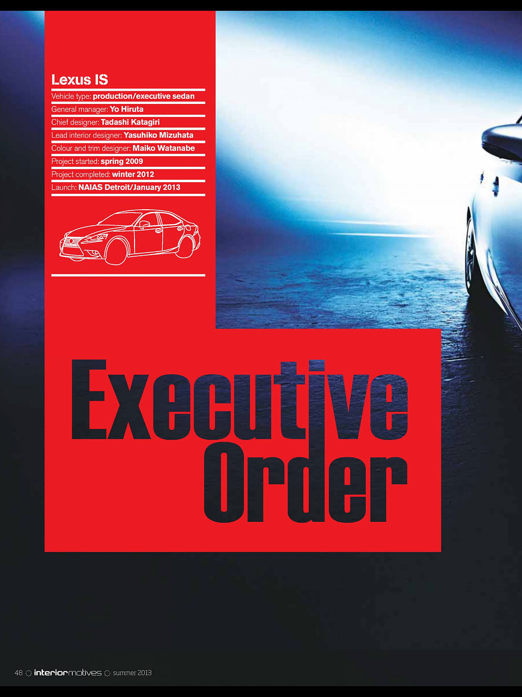 Automotive interior，two thousand and thirteen，magazine，