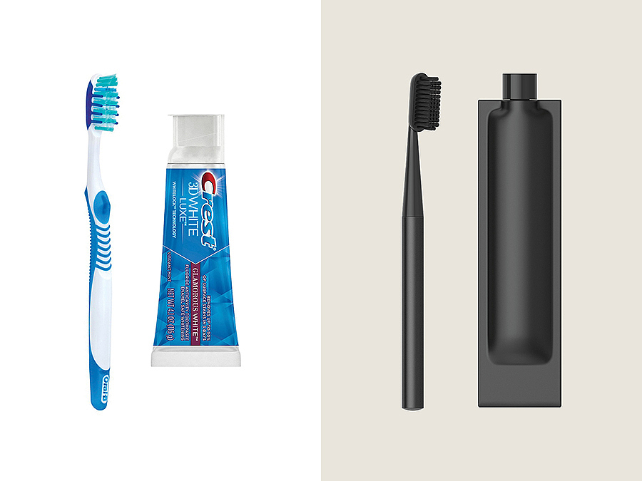 Minimalism，pretty，toothpaste，toothbrush，