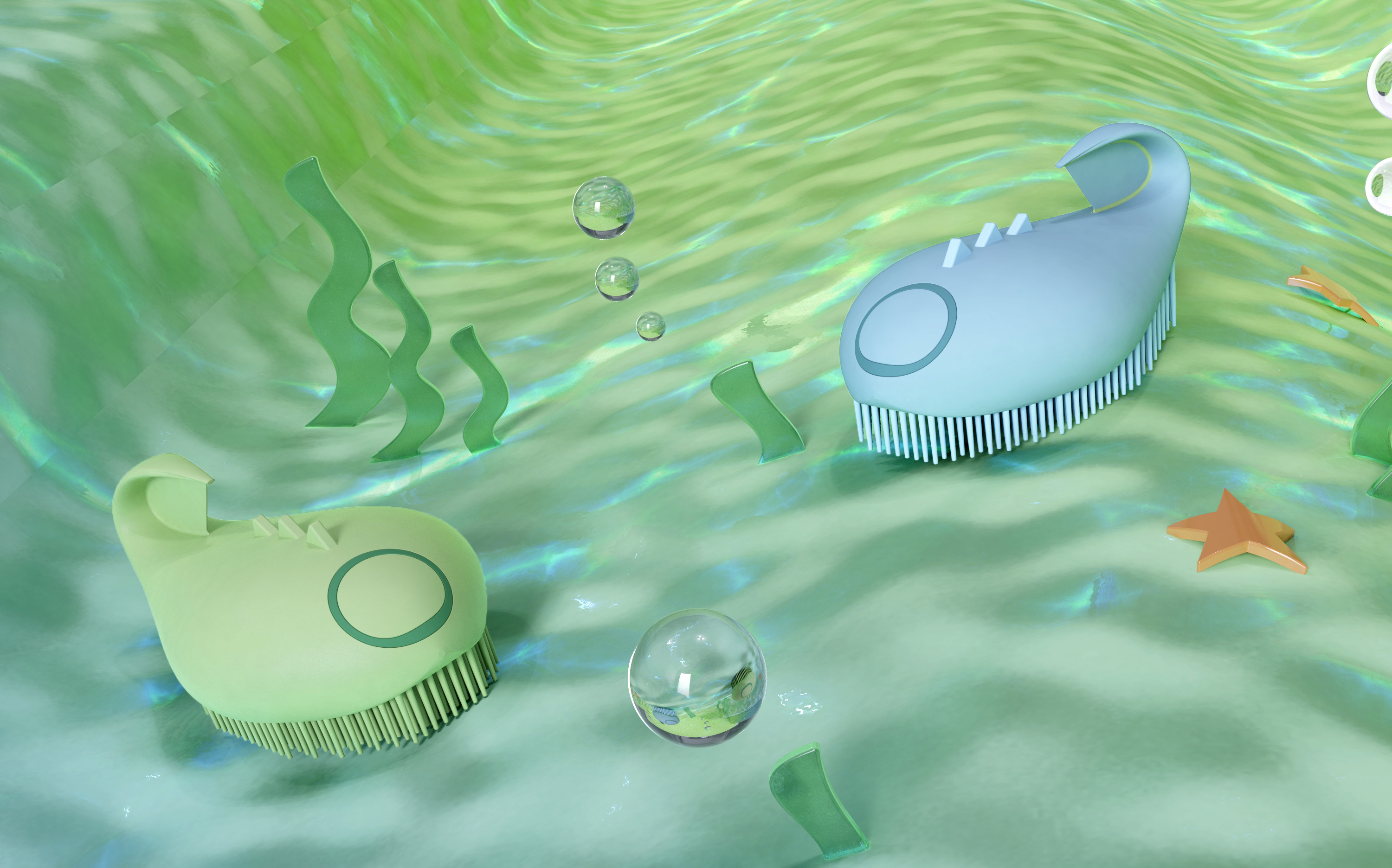 Household daily use，product design，Appearance design，ID design，Home design，Commodity Design，brush，Shampoo brush，