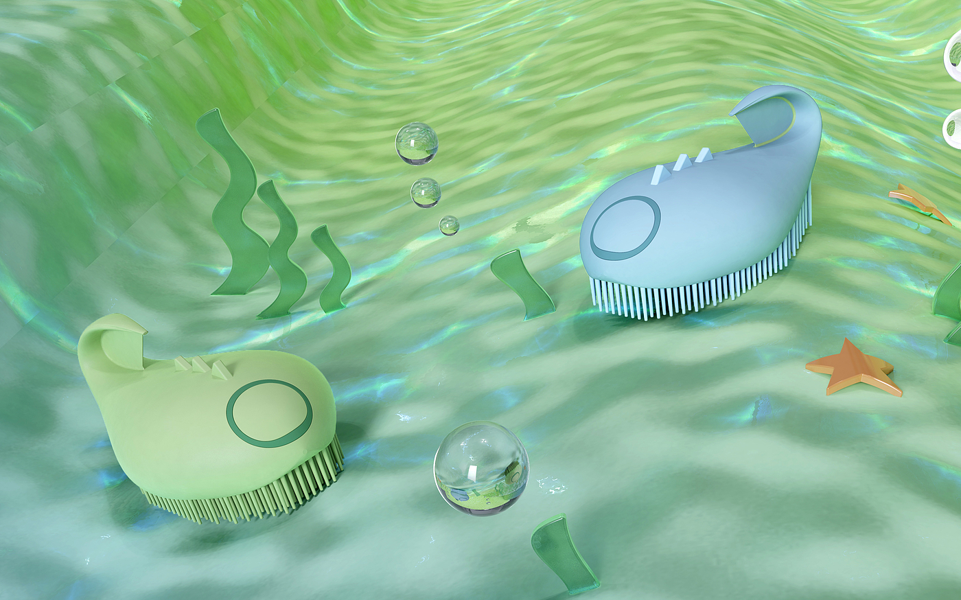 Household daily use，product design，Appearance design，ID design，Home design，Commodity Design，brush，Shampoo brush，