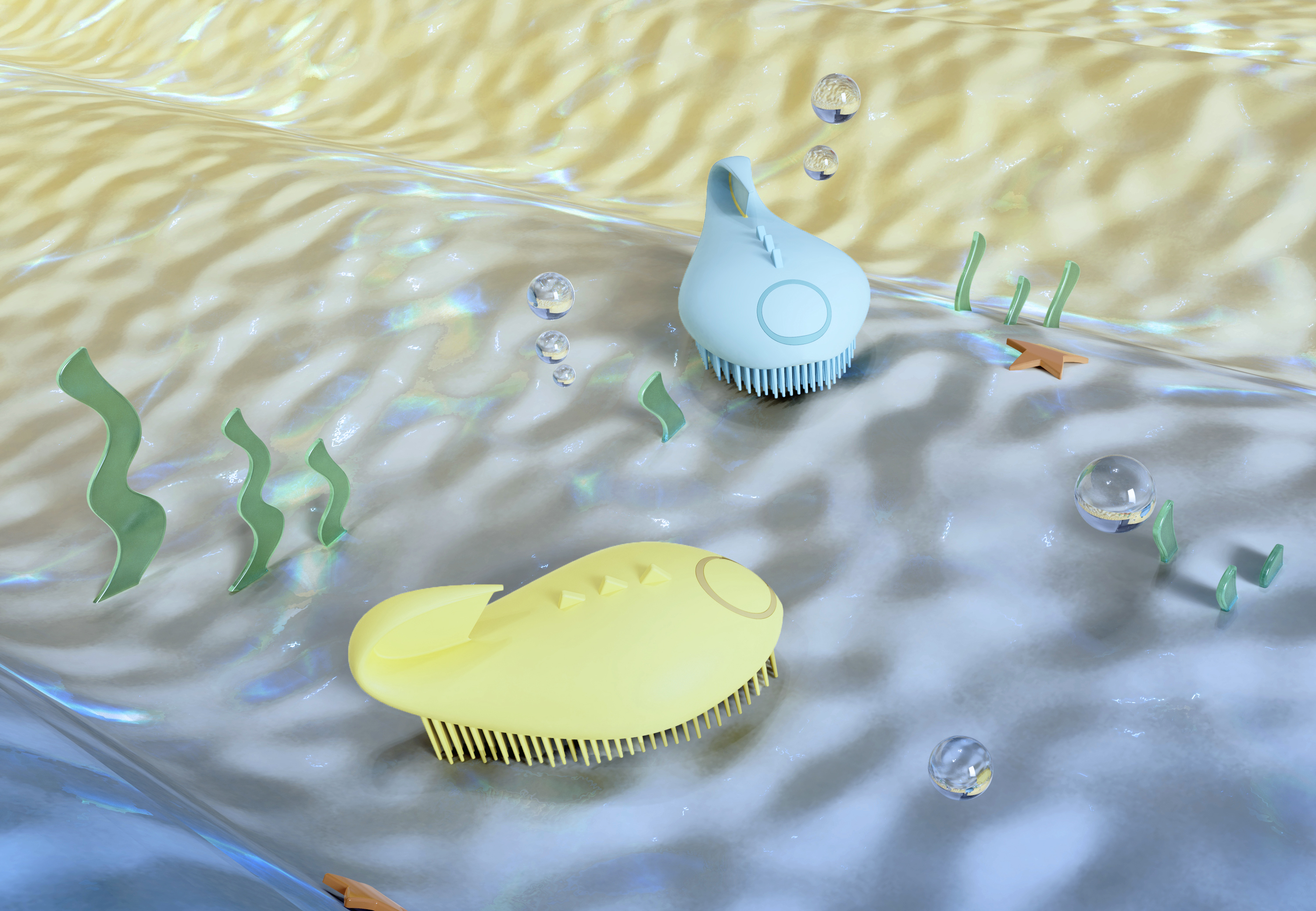 Household daily use，product design，Appearance design，ID design，Home design，Commodity Design，brush，Shampoo brush，