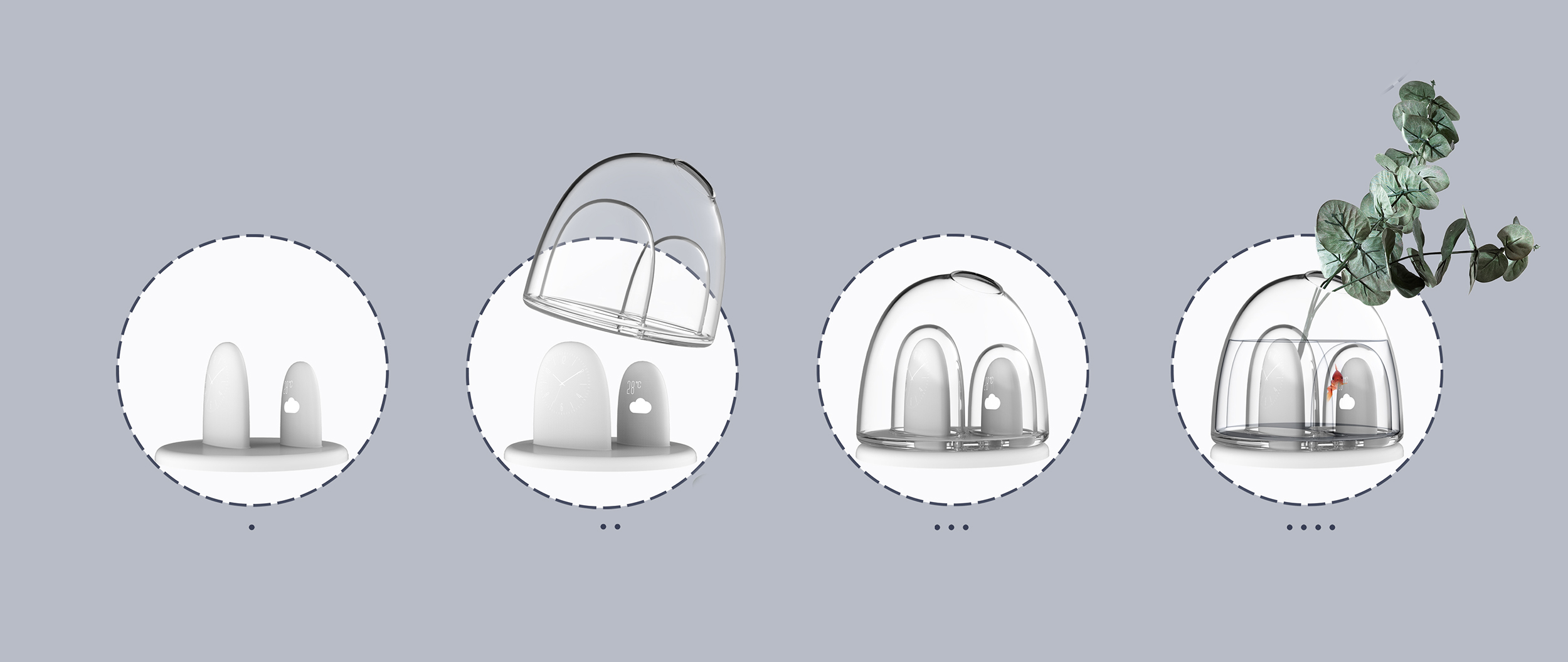 small home appliances，Clock，Home furnishings，fish tank，industrial design，product design，Ornaments，decorate，