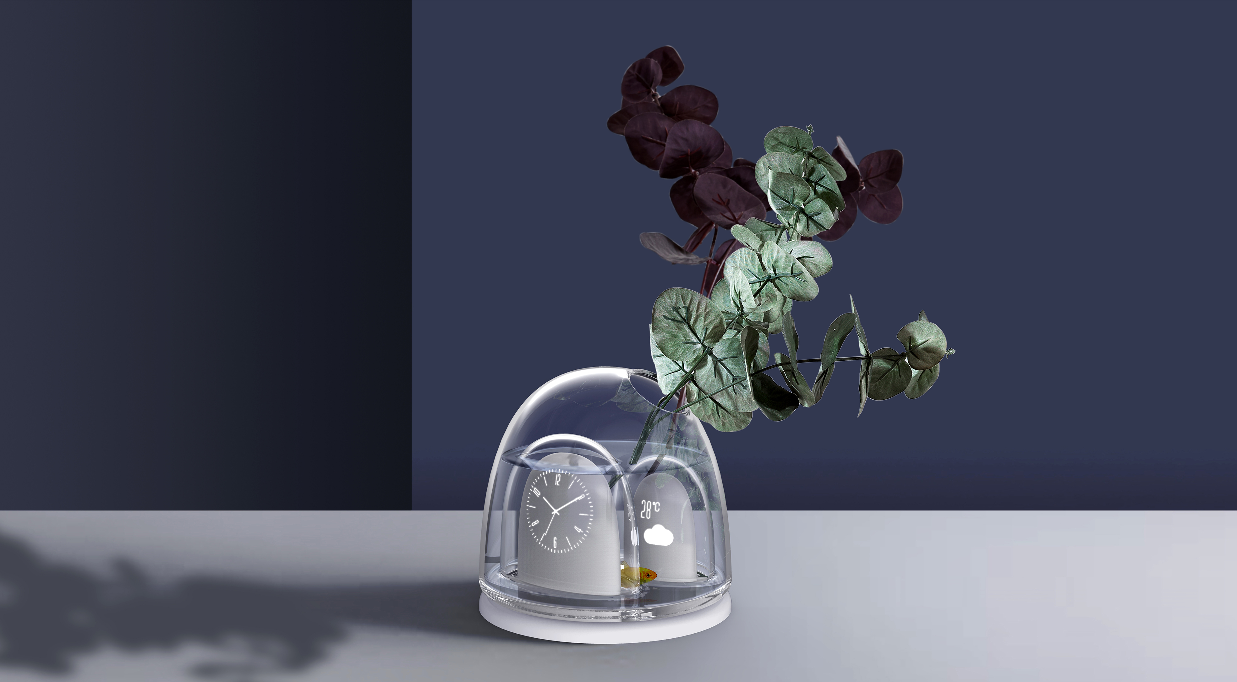 small home appliances，Clock，Home furnishings，fish tank，industrial design，product design，Ornaments，decorate，