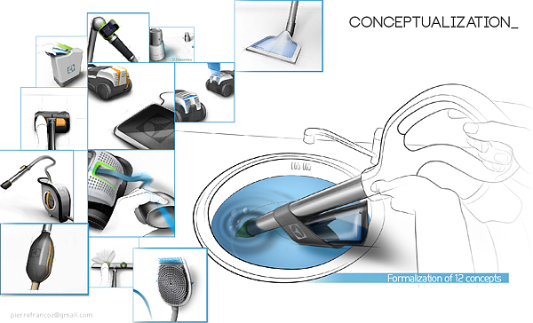 Vacuum cleaner，Hand drawn，function，