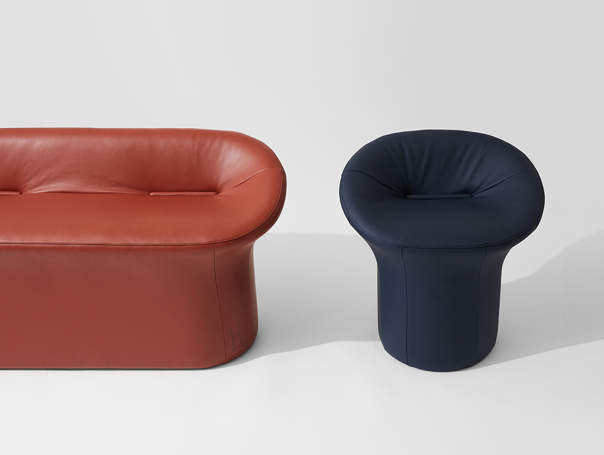 Jiyoun Kim Studio ™，sofa，Scooped Collection，Leatherwear，