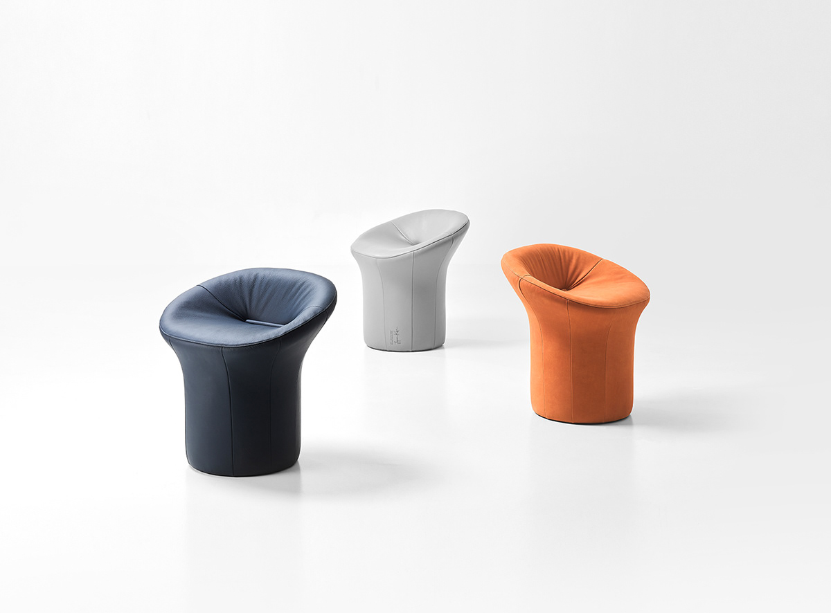 Jiyoun Kim Studio ™，sofa，Scooped Collection，Leatherwear，