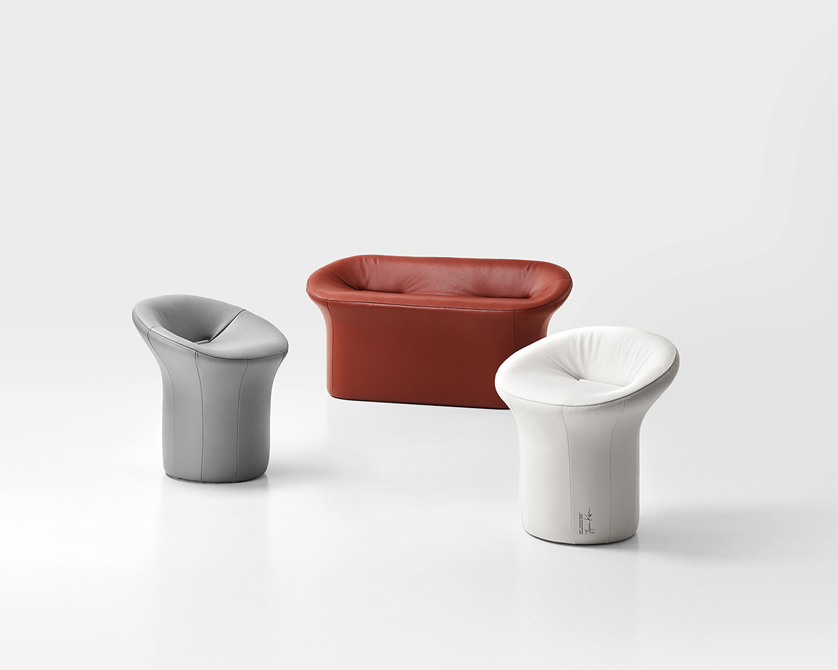 Jiyoun Kim Studio ™，sofa，Scooped Collection，Leatherwear，